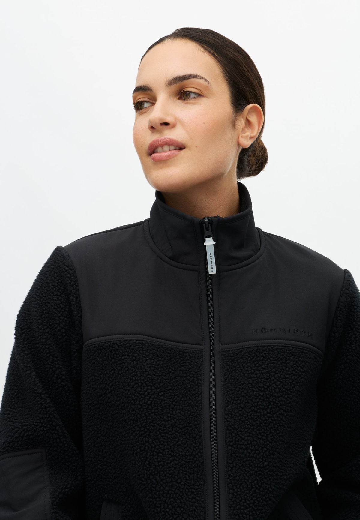 Phoebe Pile Jacket, Black