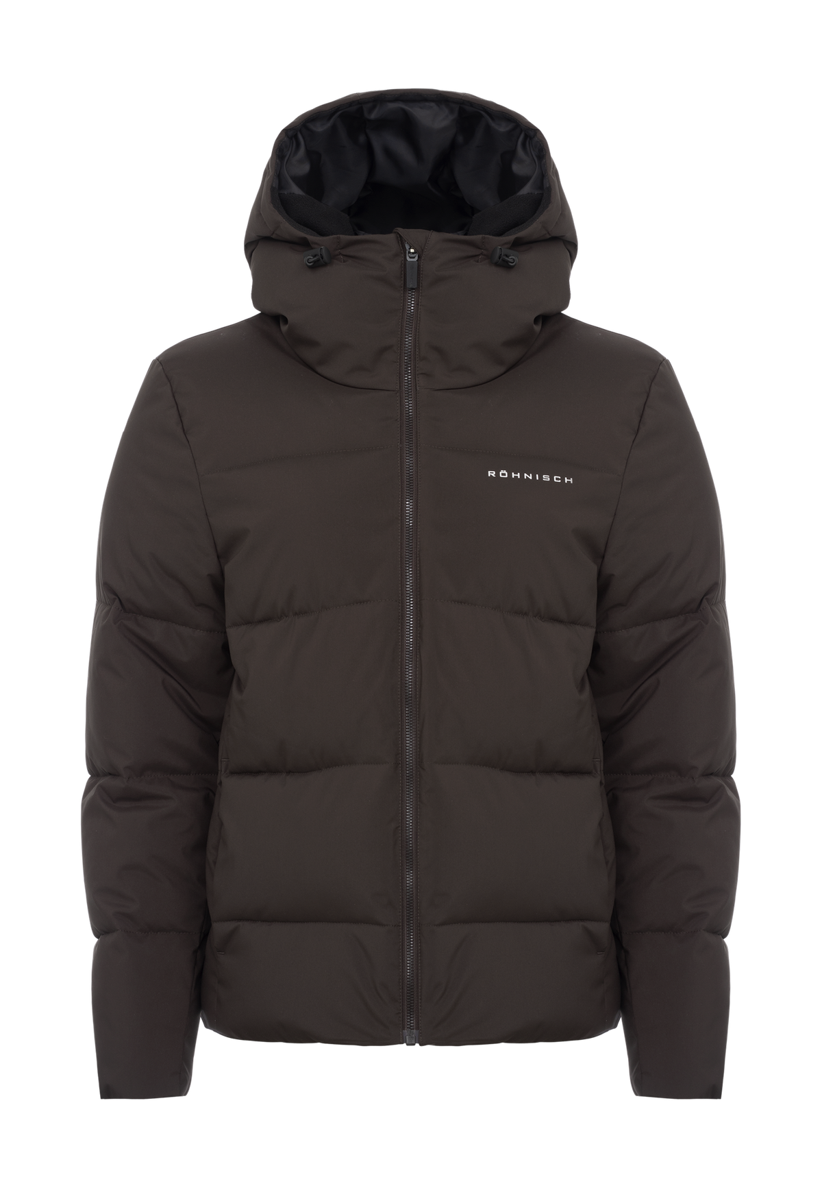 Short Puffer Jacket, Dark Brown