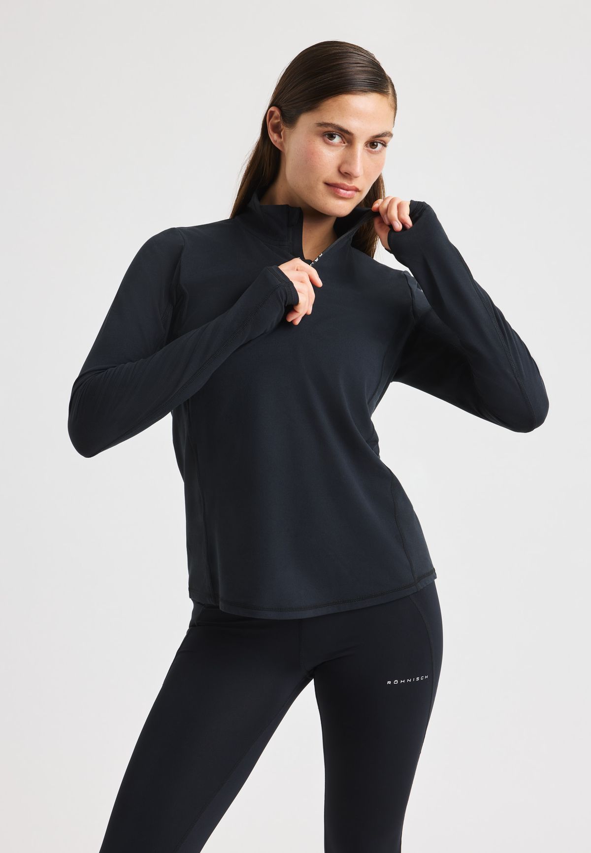Layering Half Zip, Black