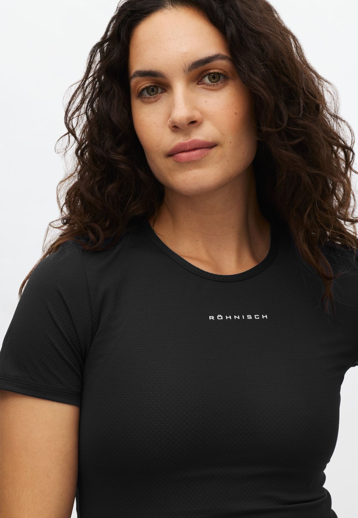 Jacquard Short Sleeve Top, Black