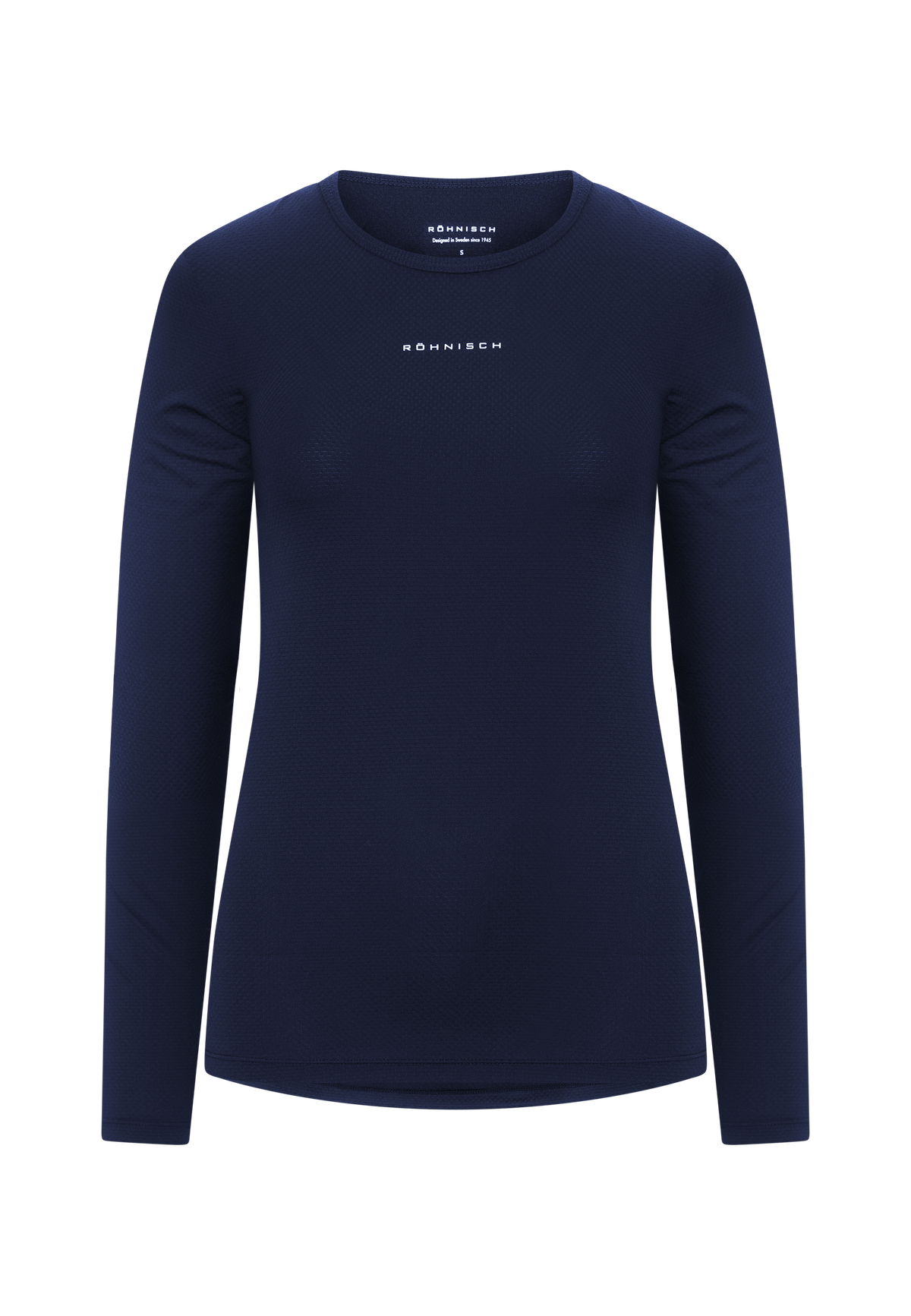 Jacquard Long Sleeve Top, Indigo