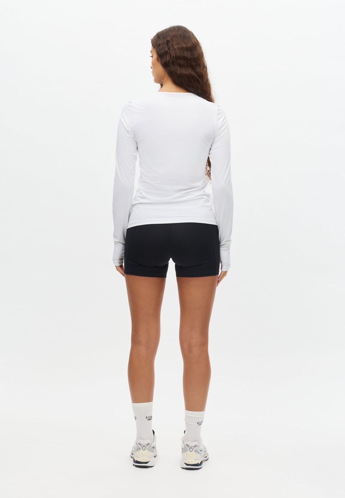 Jacquard Long Sleeve Top, White