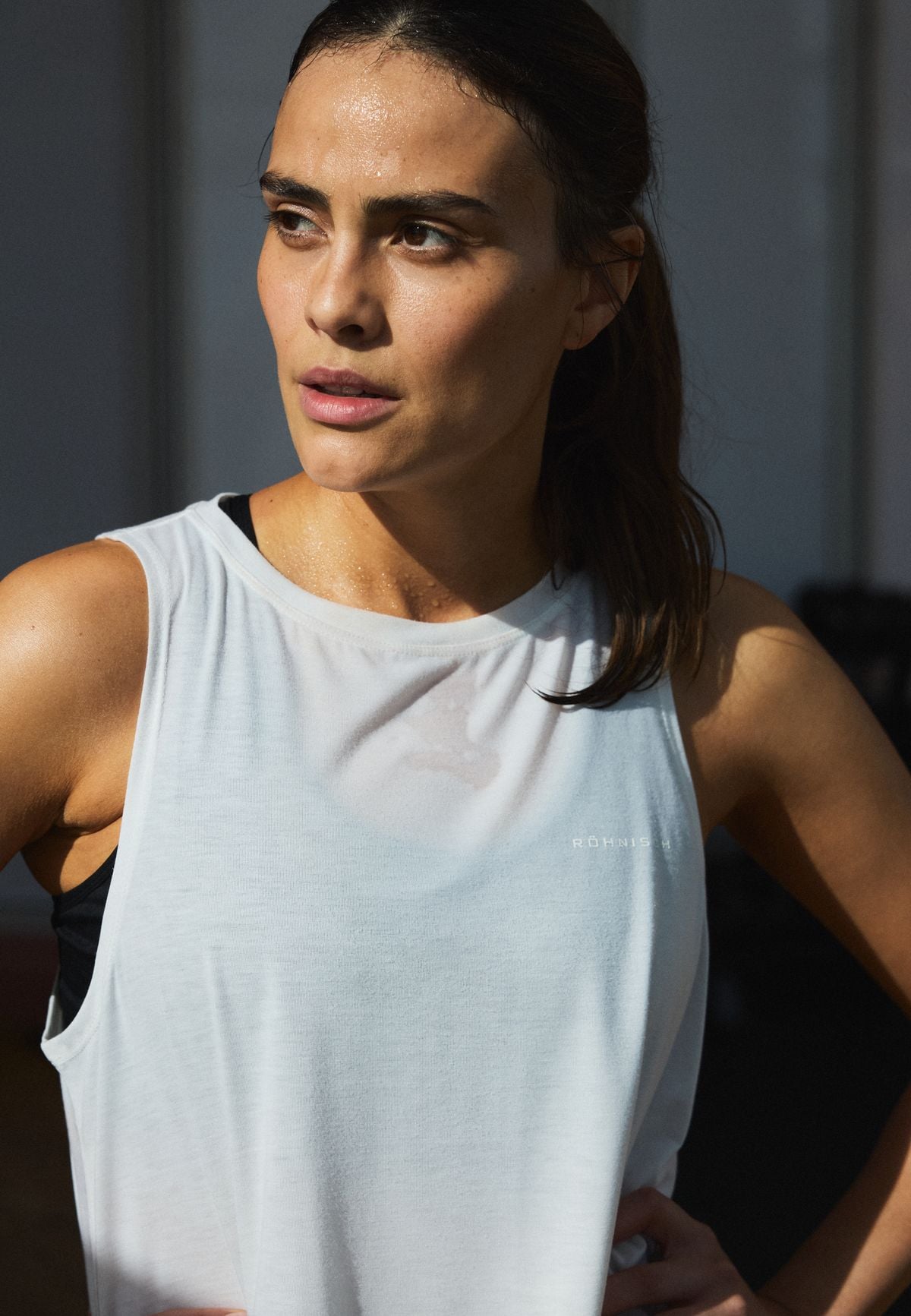 Clara Cropped Tank, White