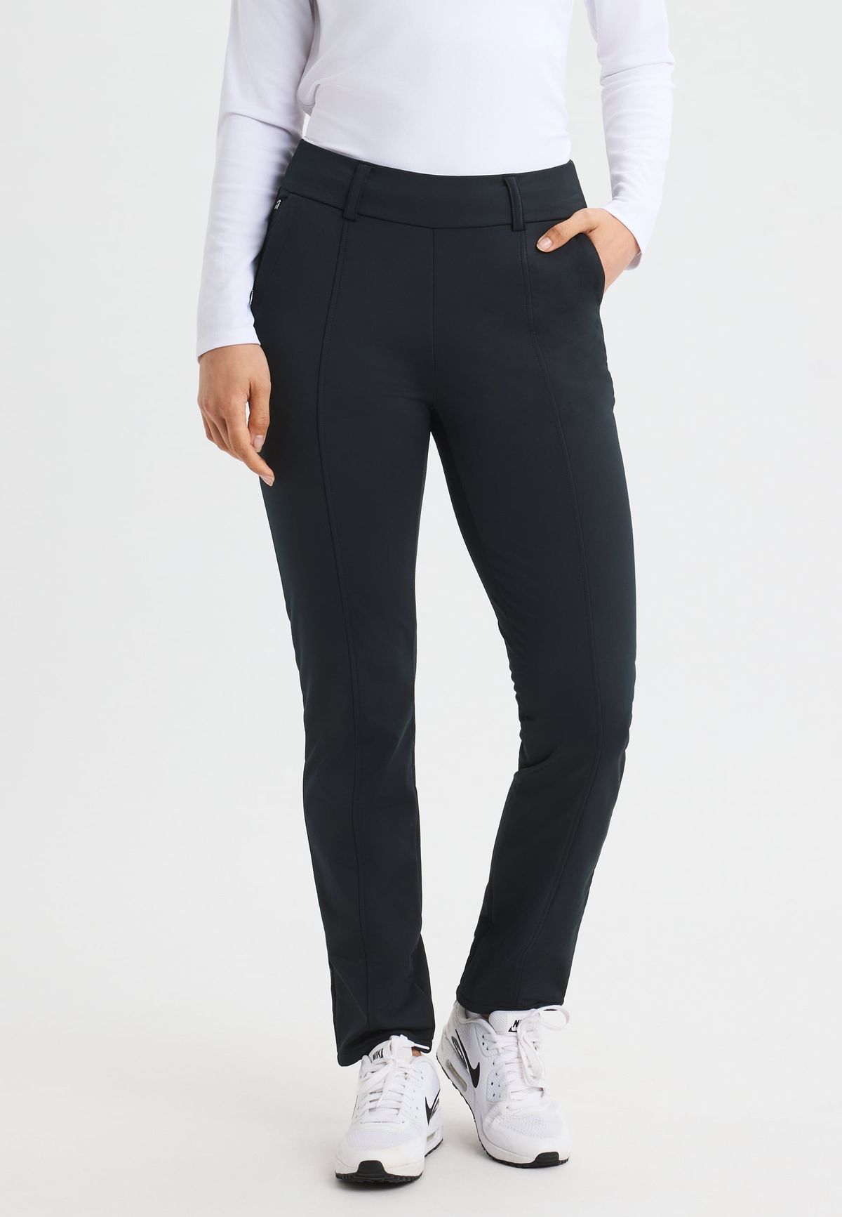 Thermal Stretch Pull on Pants, Black