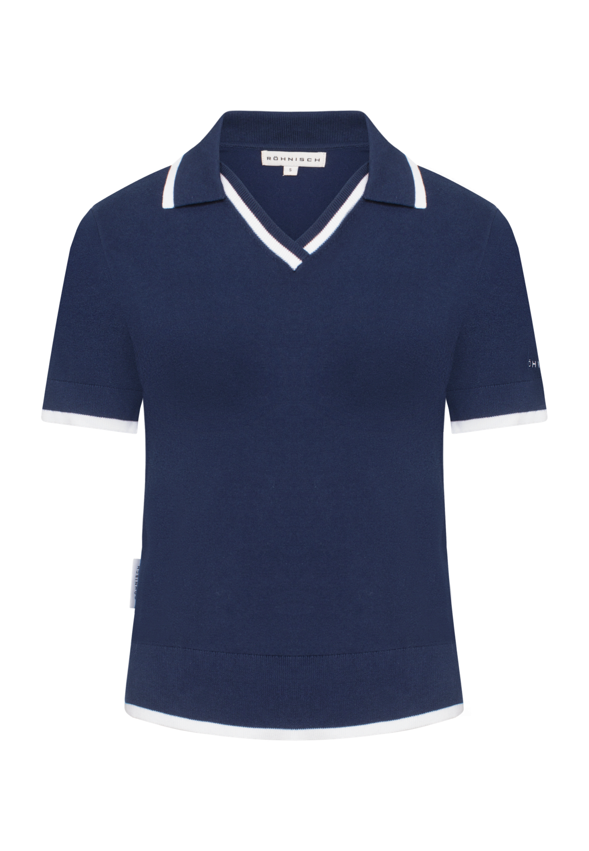 Swing Knitted Poloshirt, Navy
