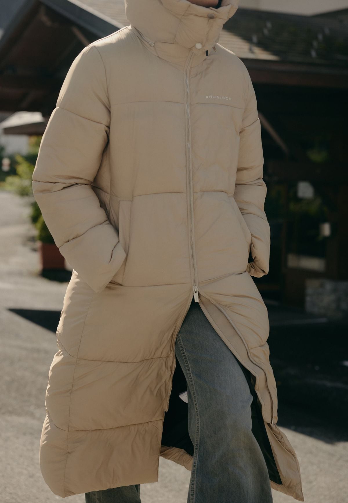 City Padded Coat, Hummus