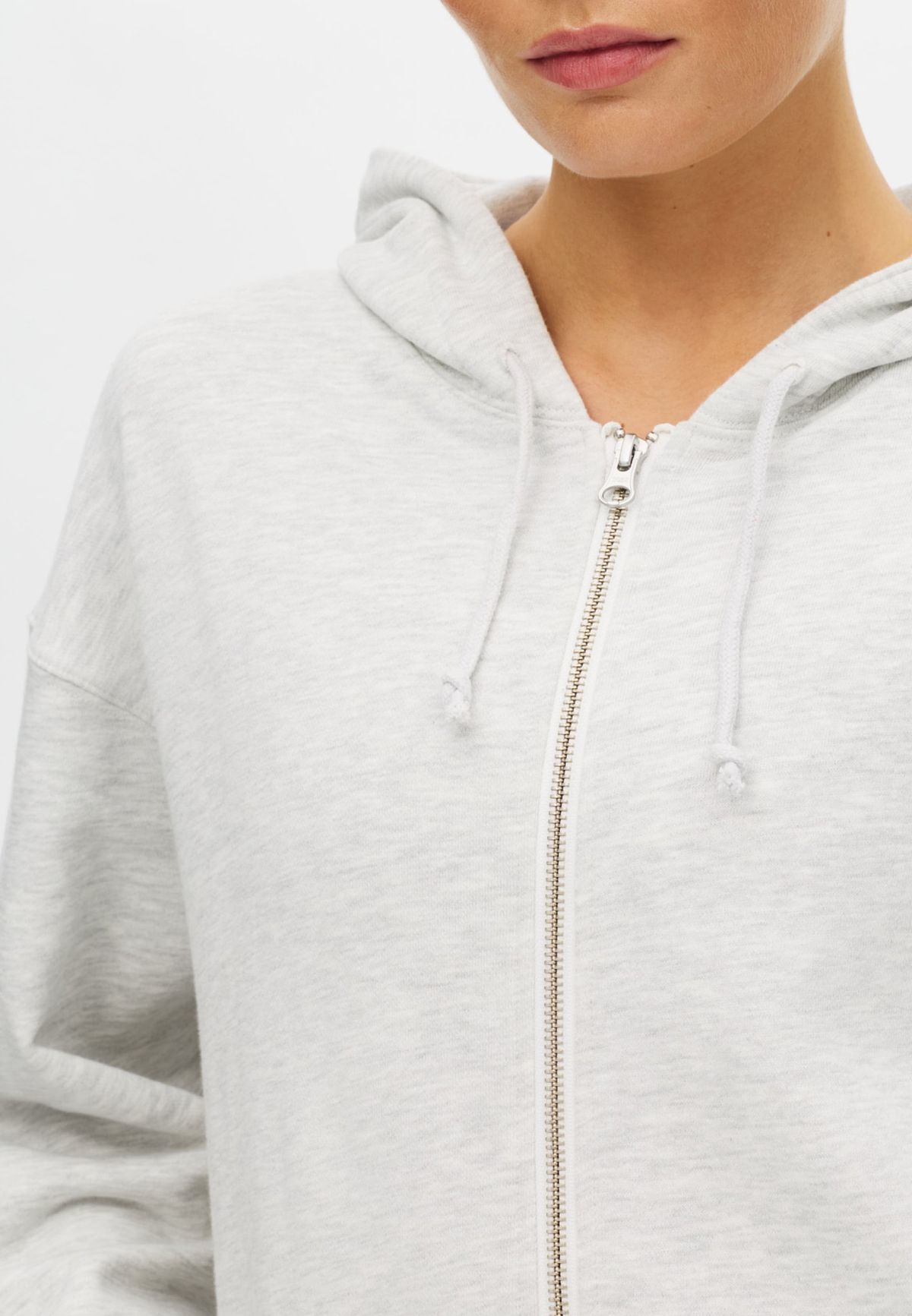 Champ Zip Hoodie, Grey Melange