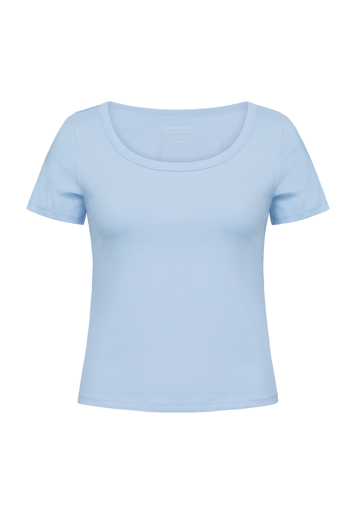 Rib Drymotion Tee, Chambray Blue