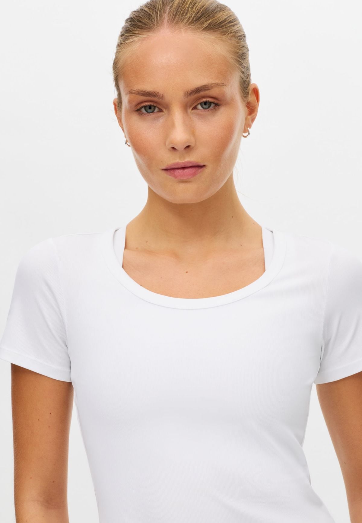 Rib Drymotion Tee, White