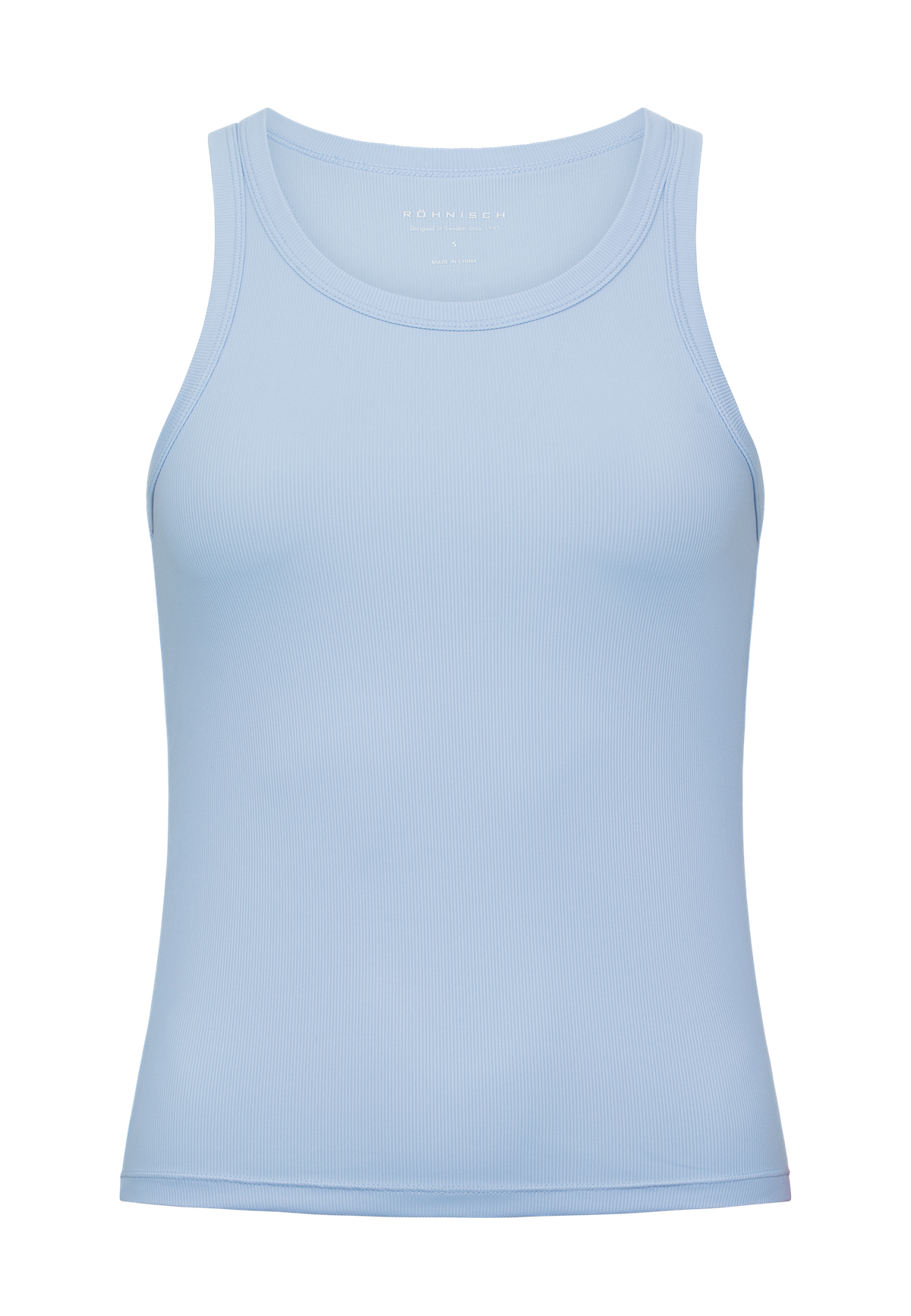 Rib Drymotion Singlet, Chambray Blue