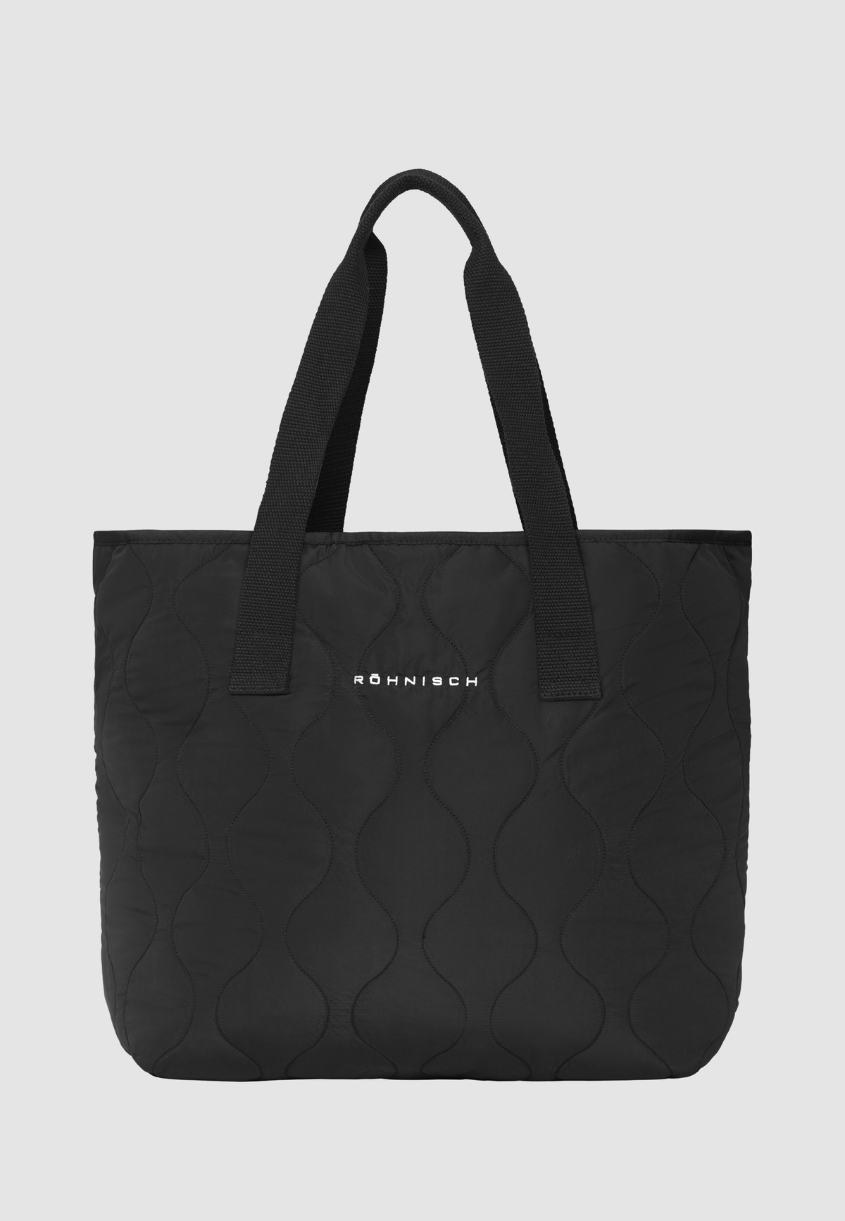 Quilt Tote Bag, Black