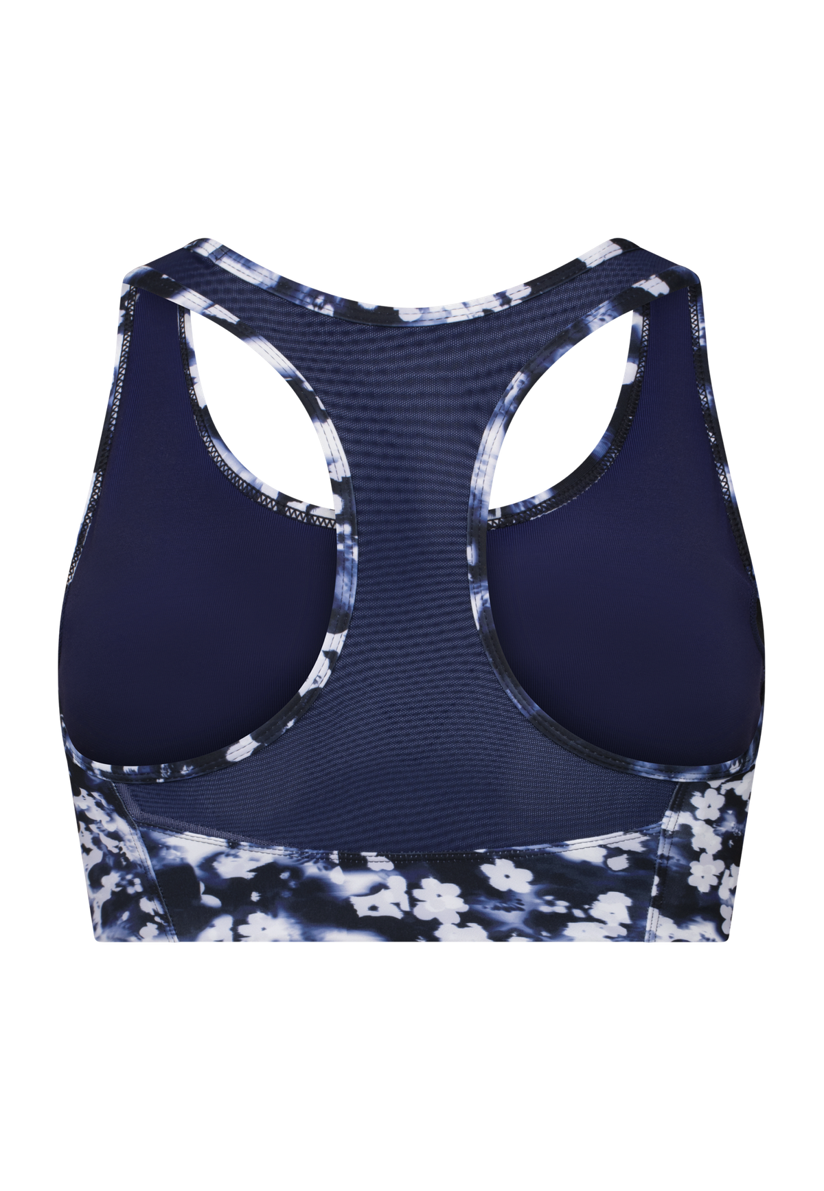 Printed Mesh Sportsbra, Indigo Bloom