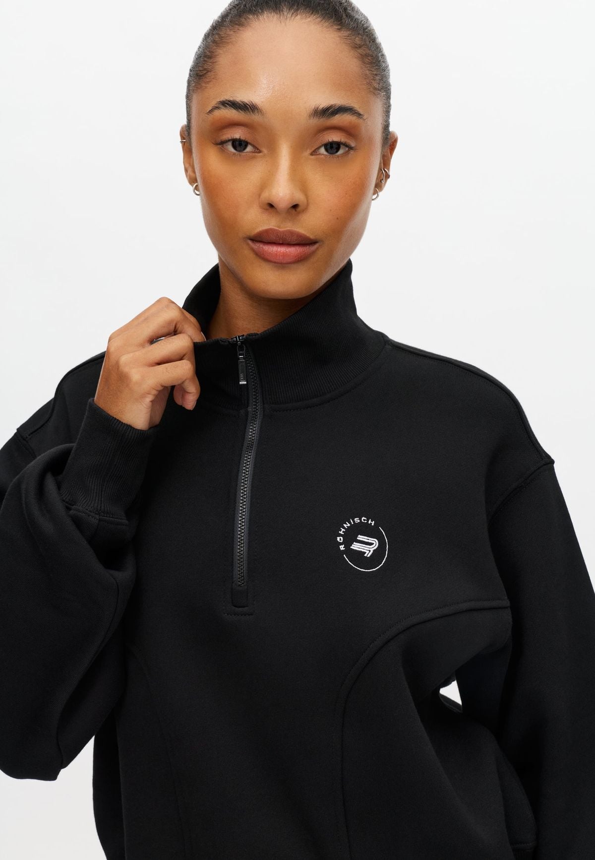 Base Sweat Half Zip, Black