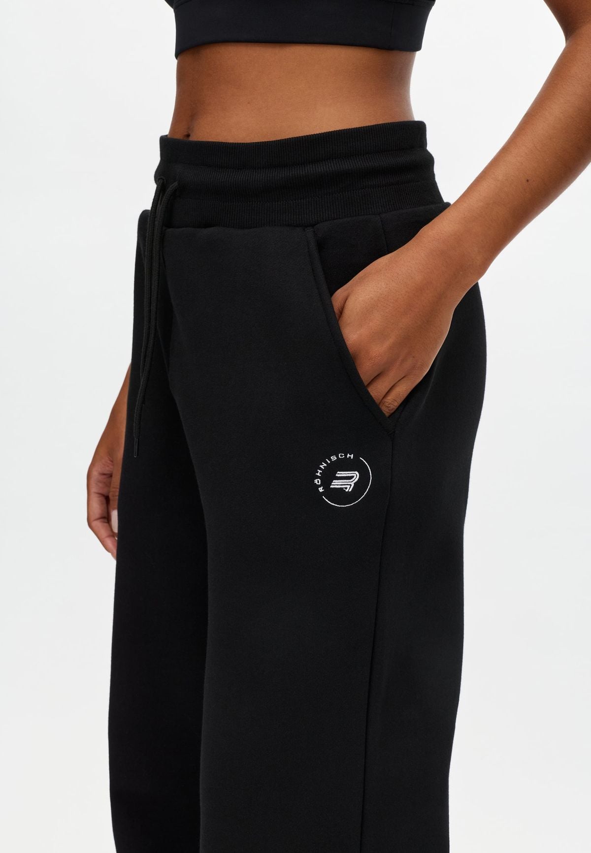 Base Sweat Wide Pants, Black