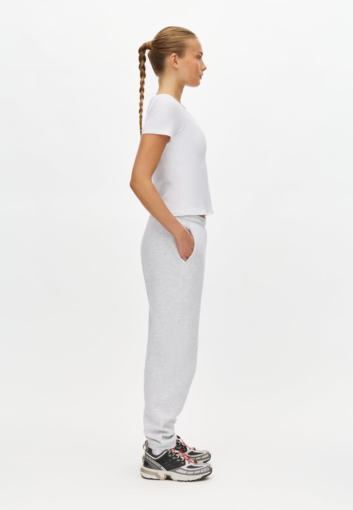 Base Sweatpants, Light Grey Melange