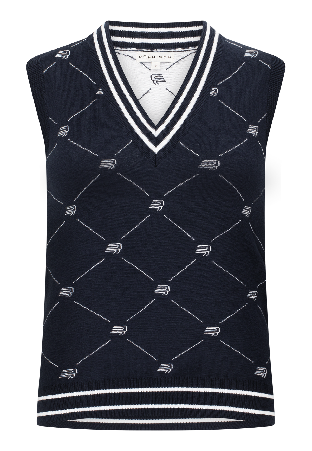 R Logo Vest, R Check Navy