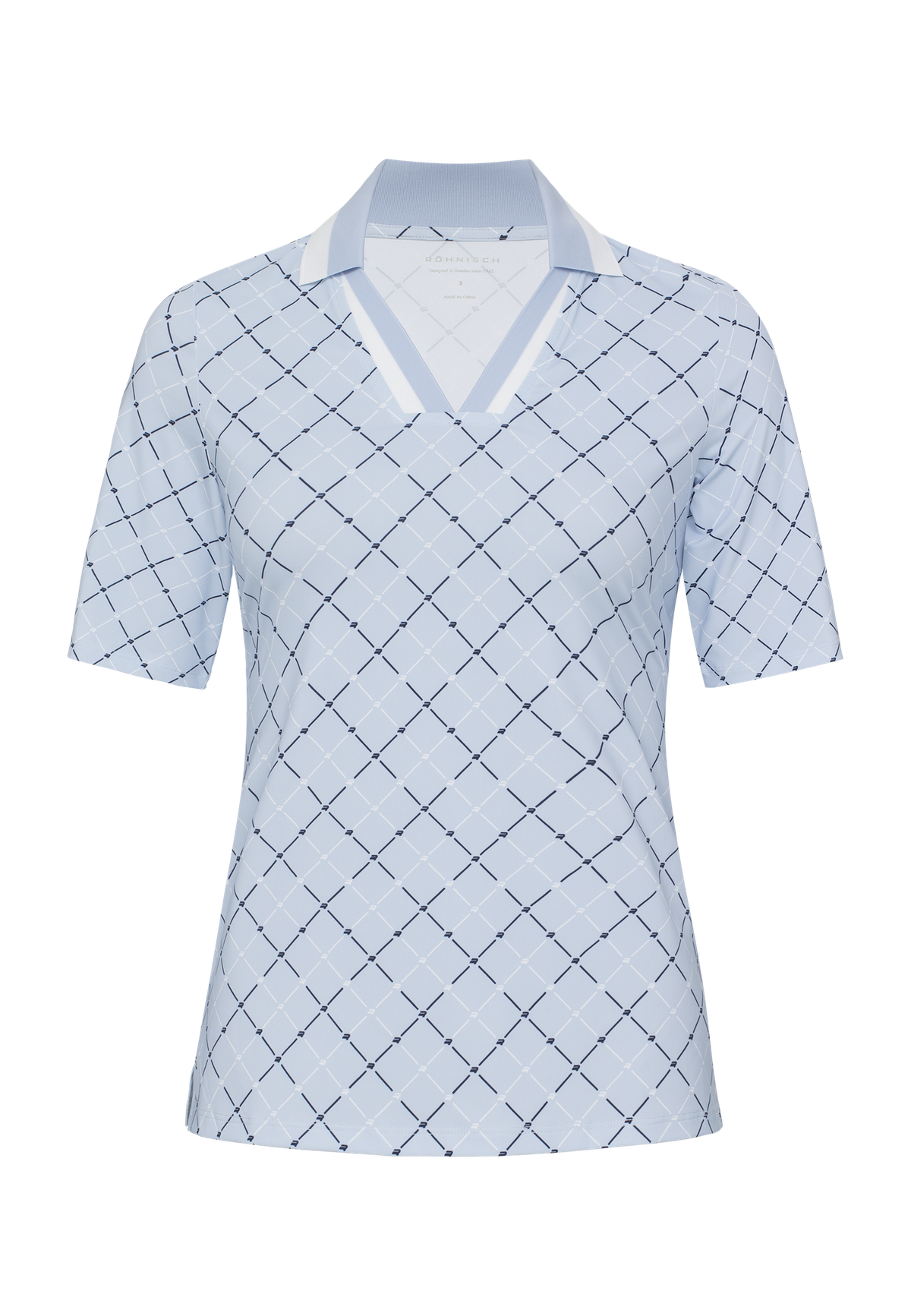 Essential Poloshirt, Micro R Check Skyway