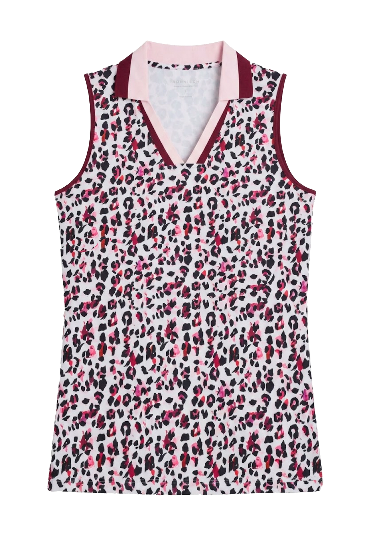 Essential Sleeveless Poloshirt, Leo Pink/Beet