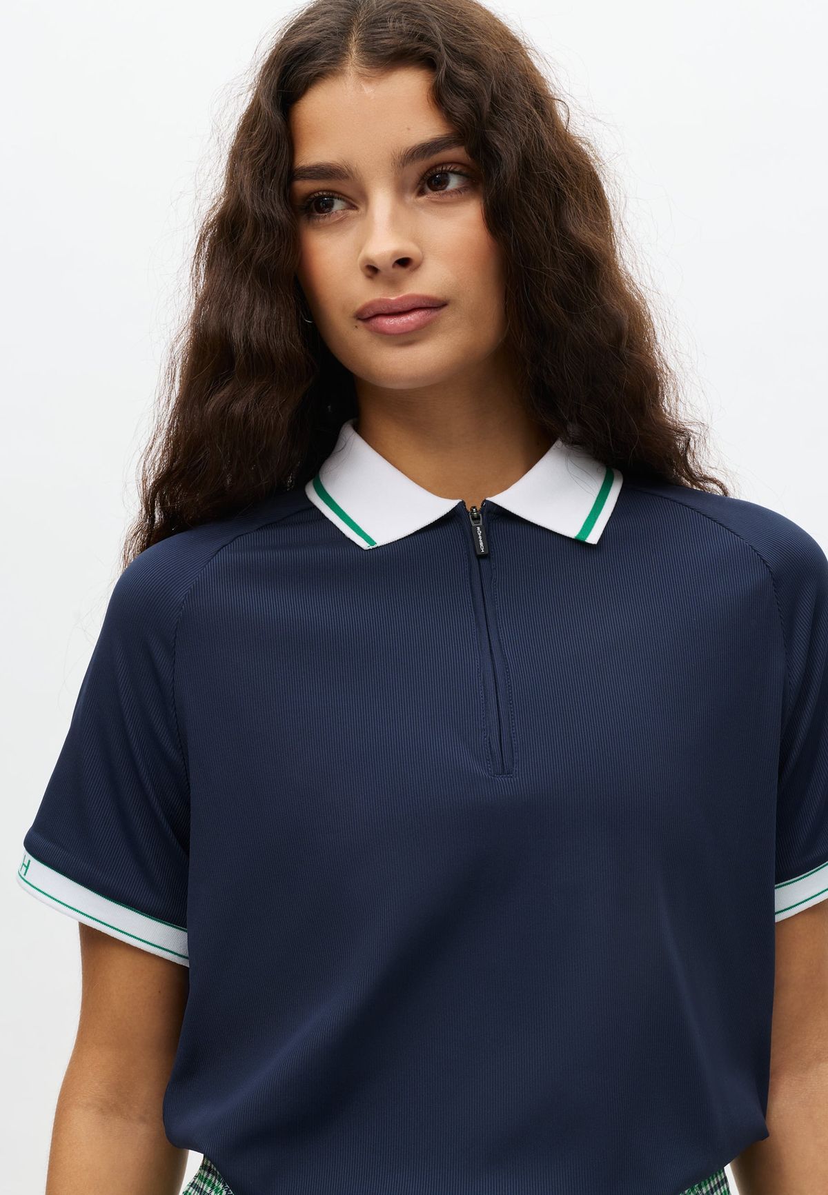 Rib Poloshirt, Navy