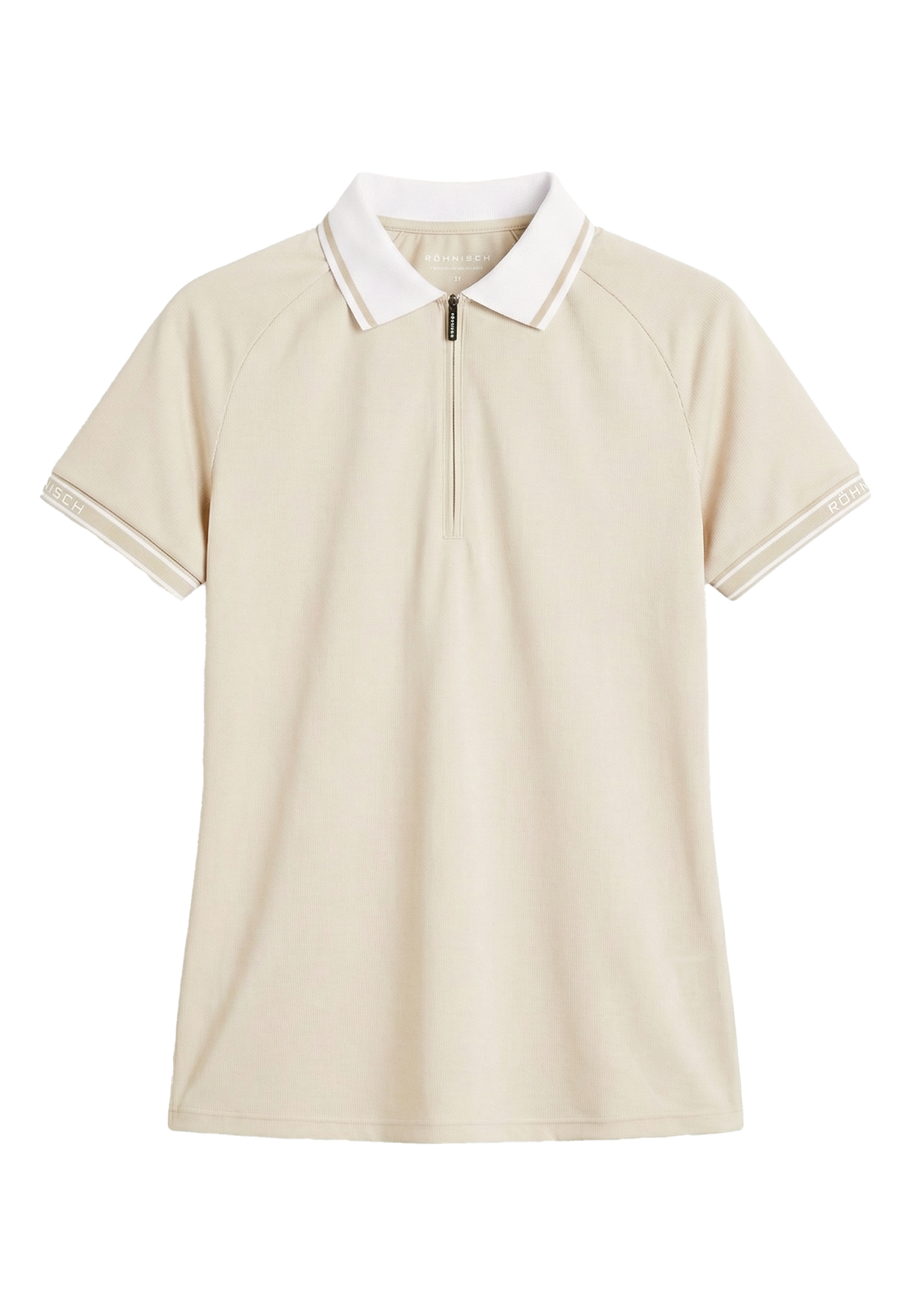 Rib Poloshirt, Oatmeal