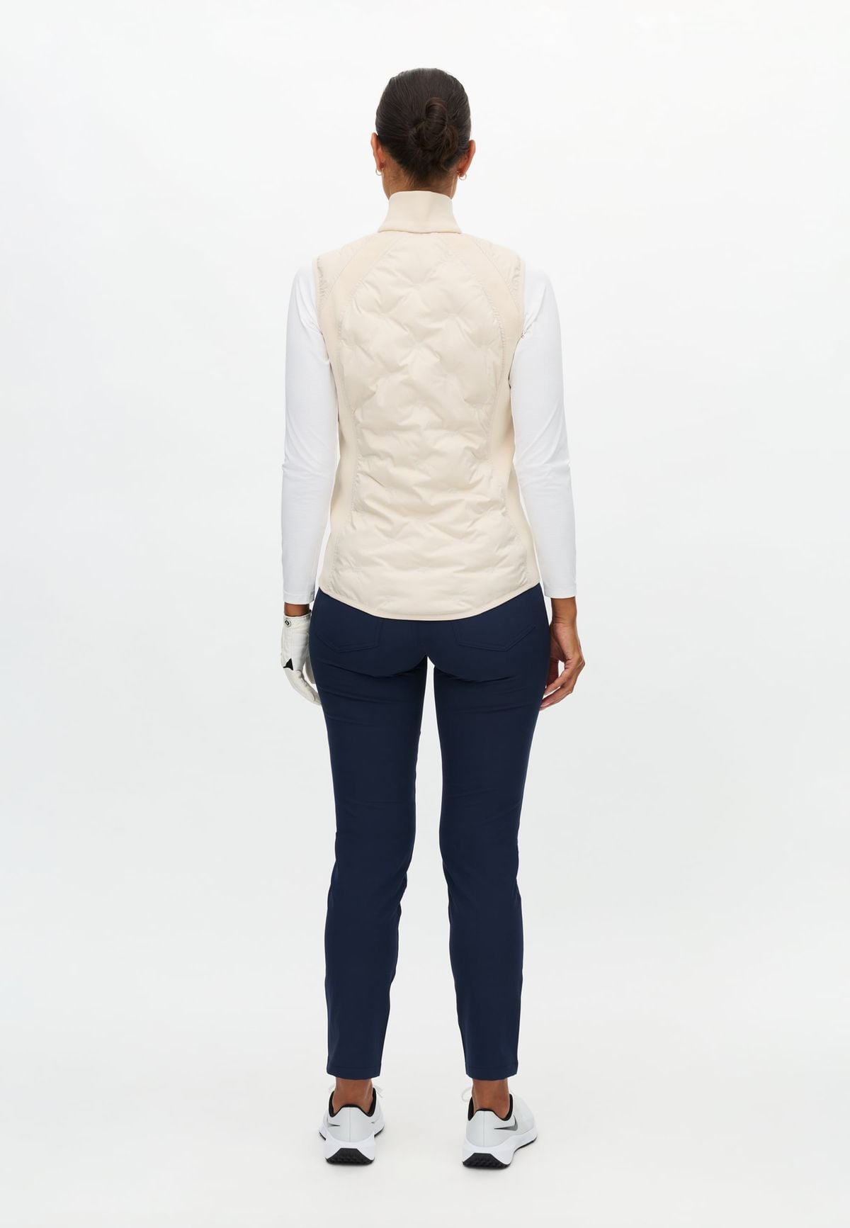 Padded Windbreaker Vest, Oatmeal