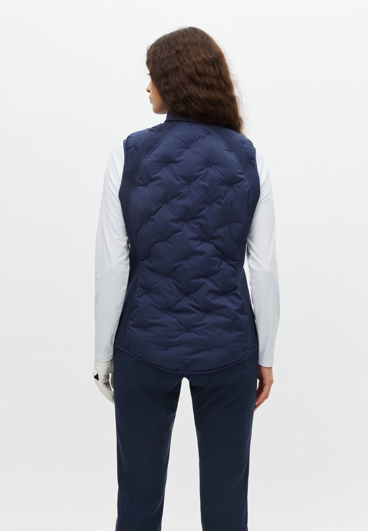 Padded Windbreaker Vest, Navy