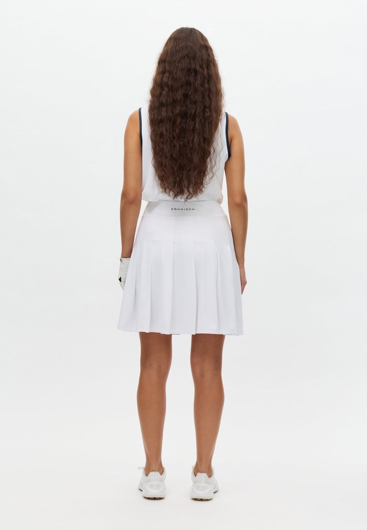 Nicky Pleated Long Skort, White