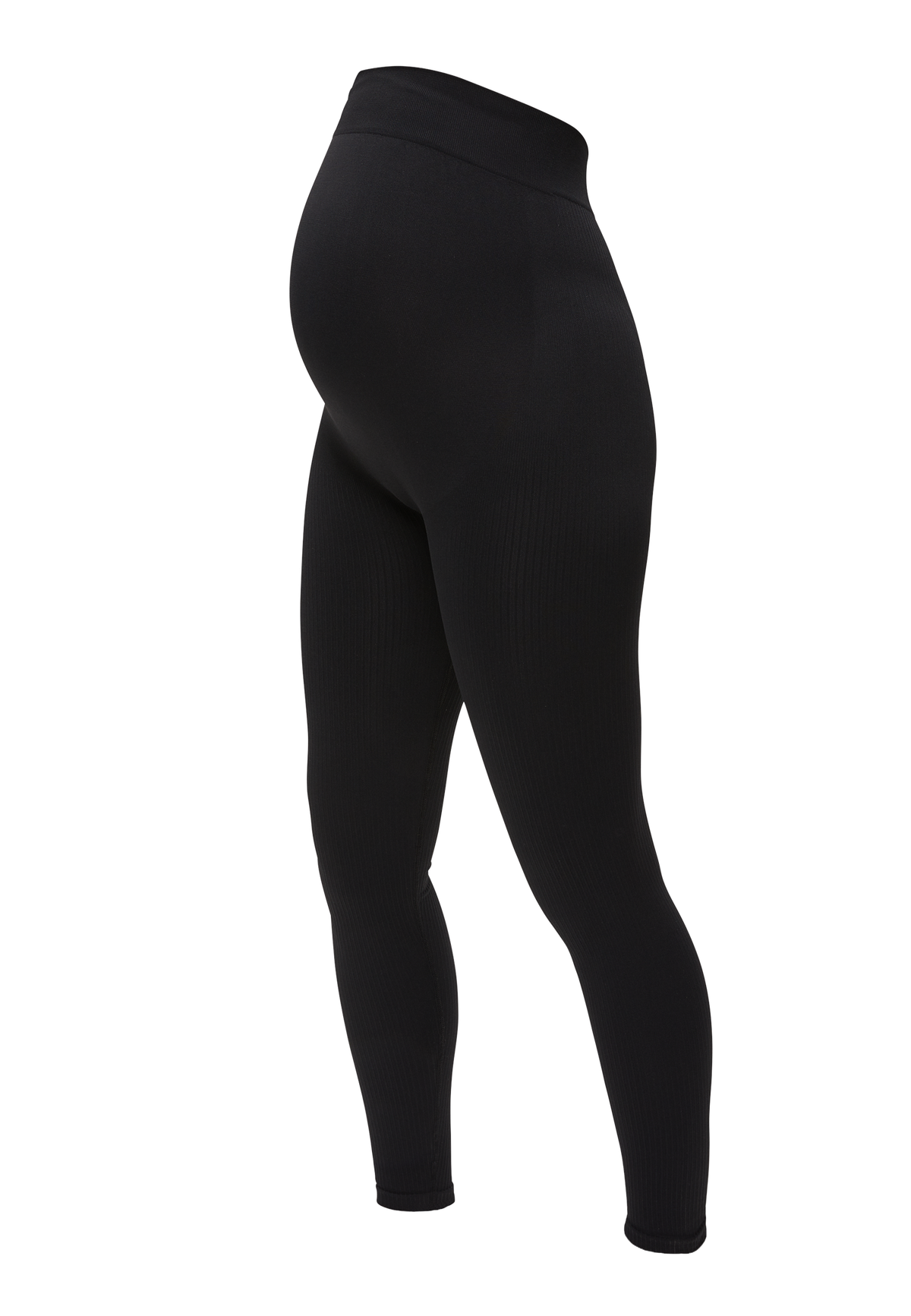 Maternity Seamless Rib Tights, Black
