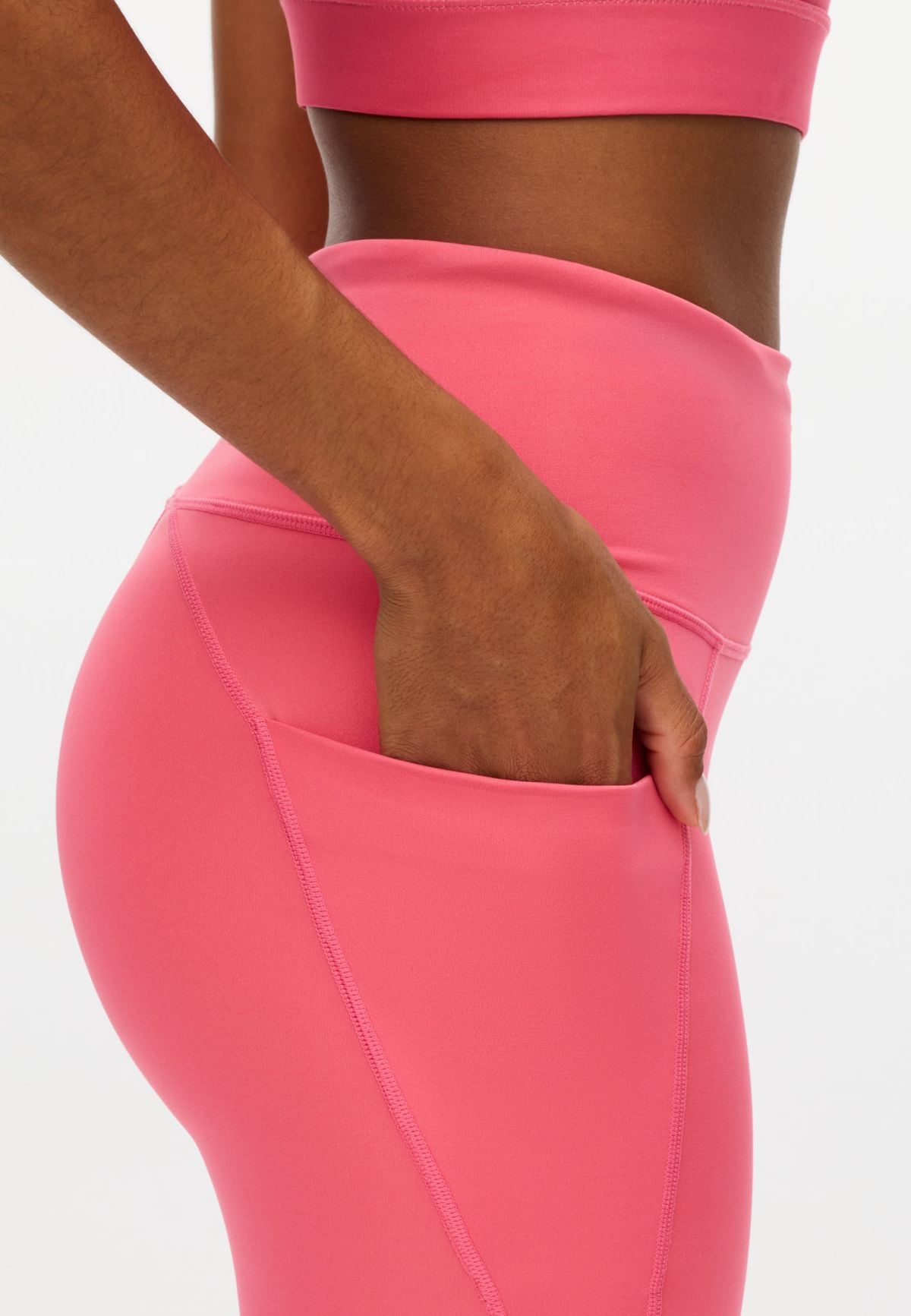 Flattering High Waist Bike Tights, Fruit Dove