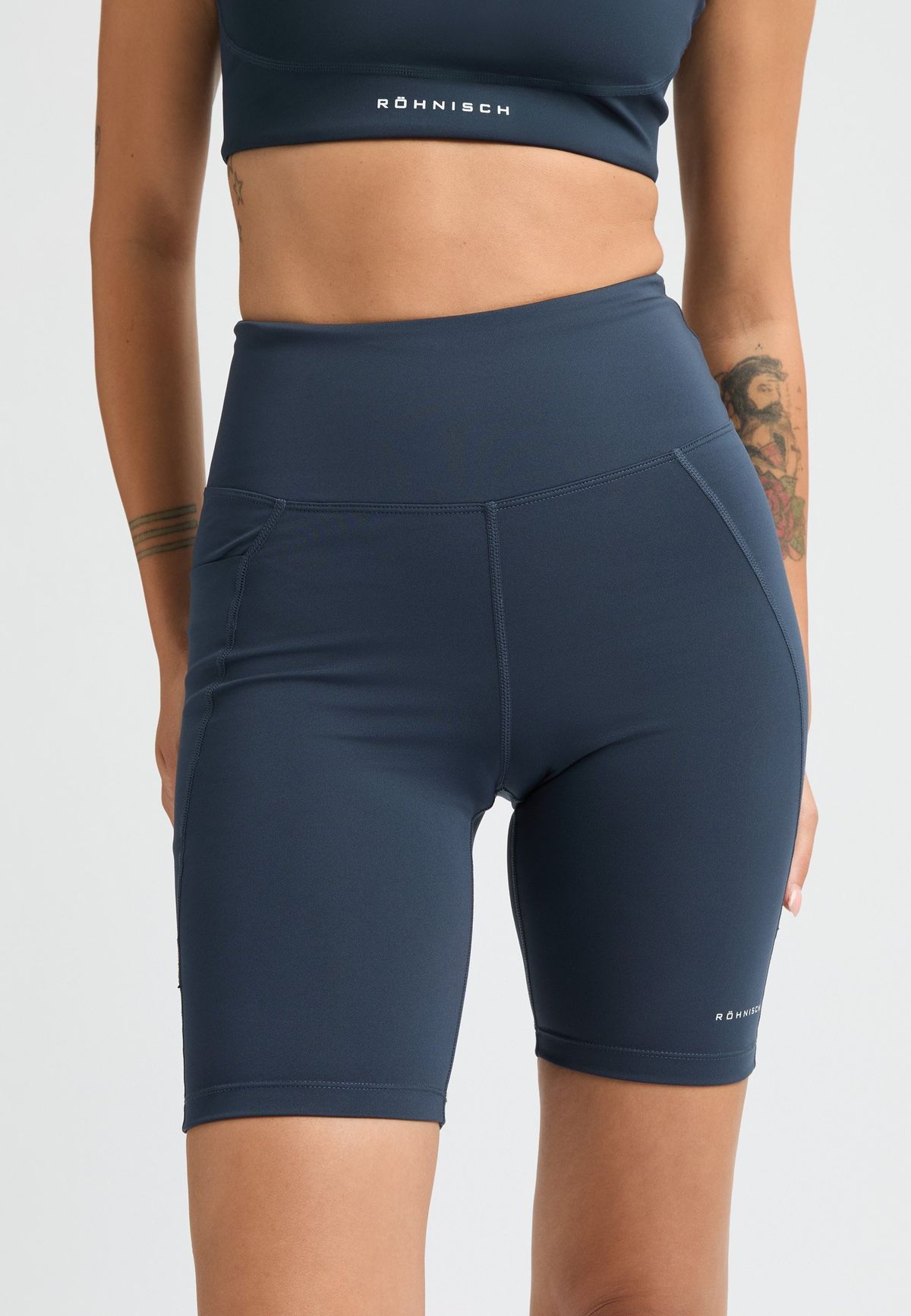 Flattering High Waist Bike Tights, Space Navy