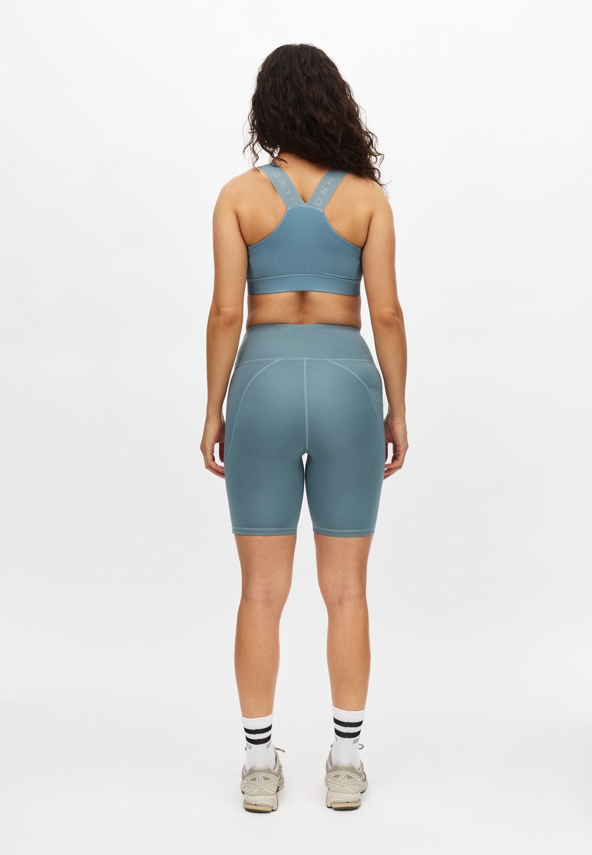 Flattering High Waist Bike Tights, Stormy Sea