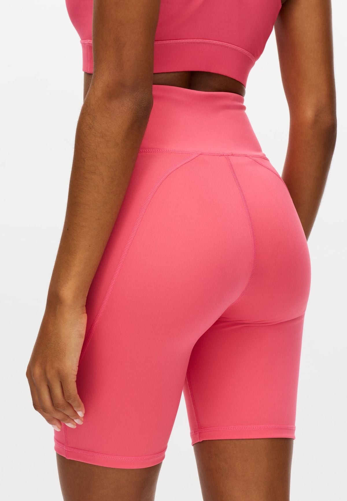 Flattering High Waist Bike Tights, Fruit Dove