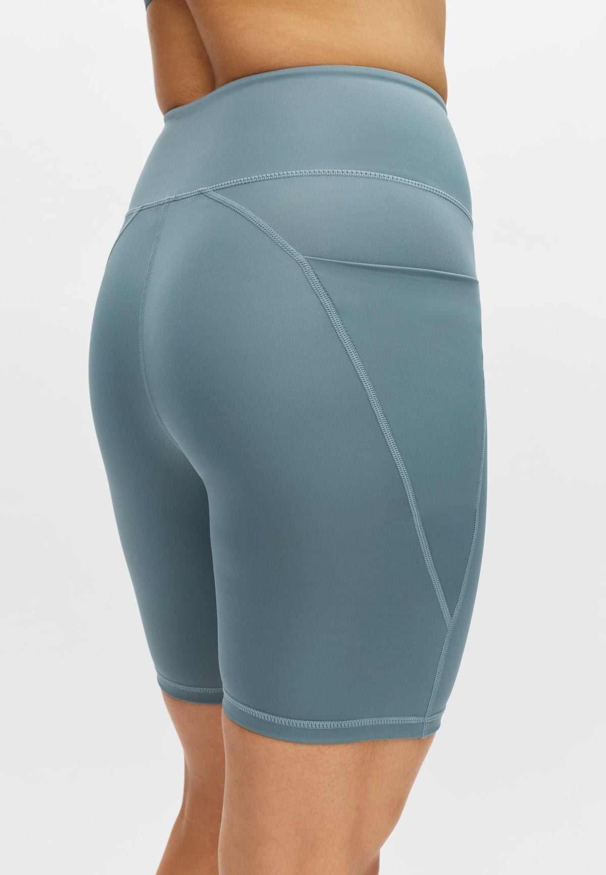 Flattering High Waist Bike Tights, Stormy Sea