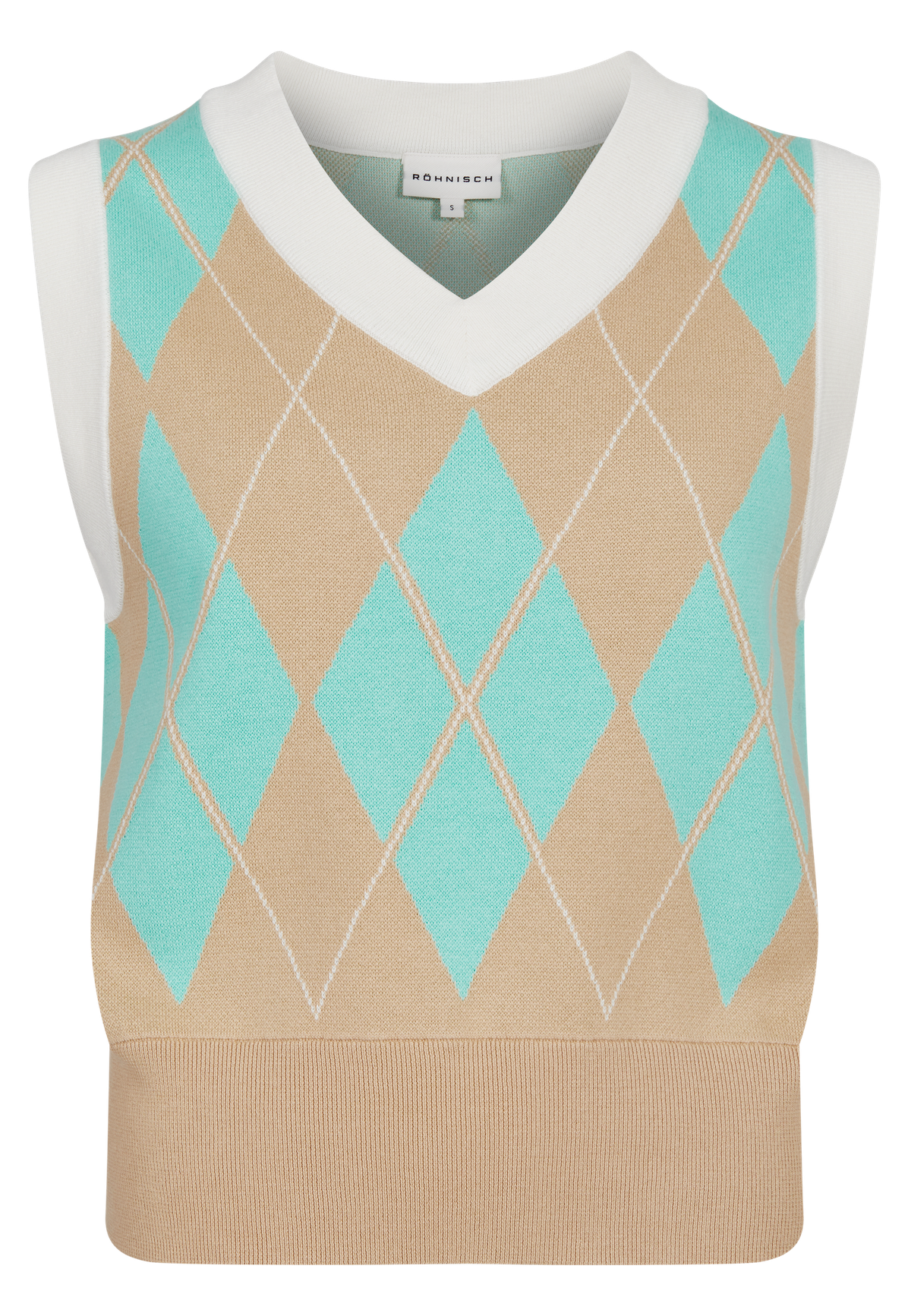 Anne Knitted Vest, Beige Sand