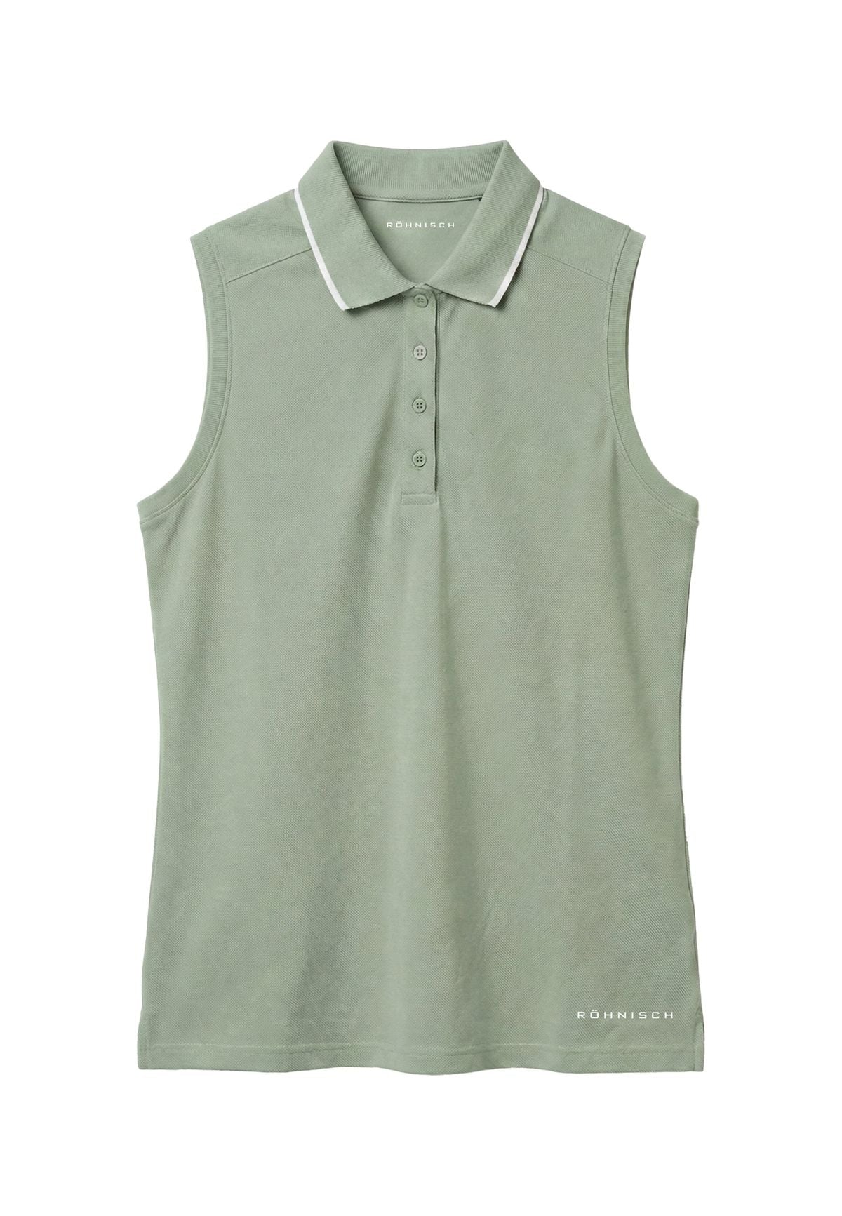 Miriam Sleeveless Poloshirt, Lily Pad
