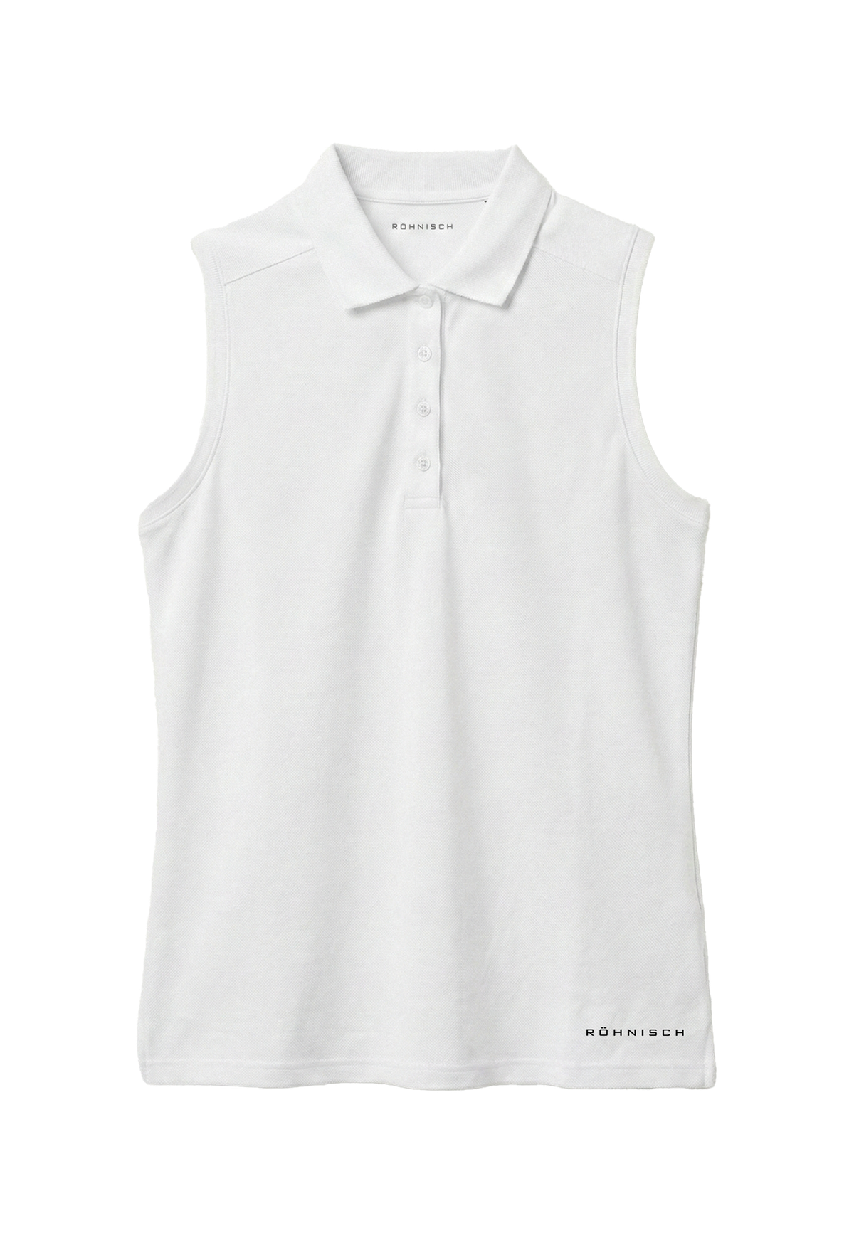 Miriam Sleeveless Poloshirt, Pure White