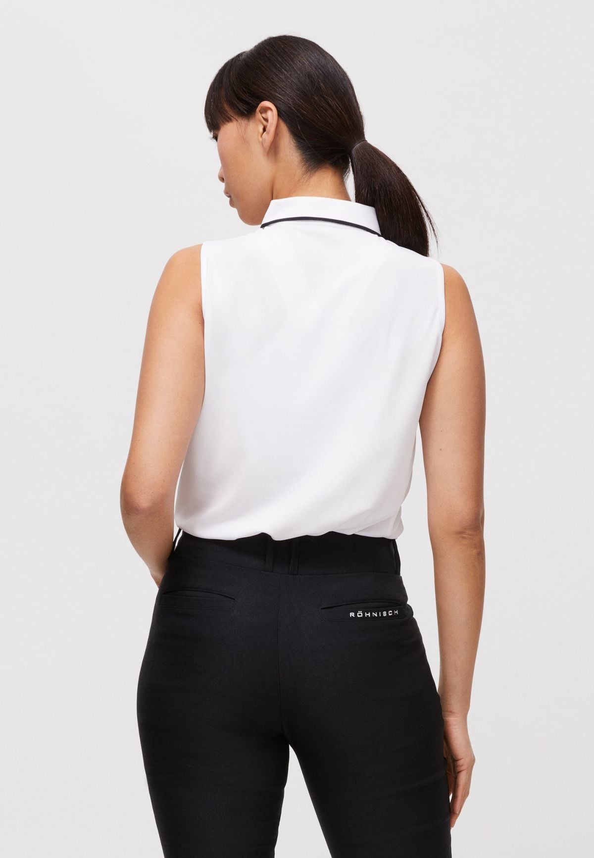 Miriam Sleeveless Poloshirt, White