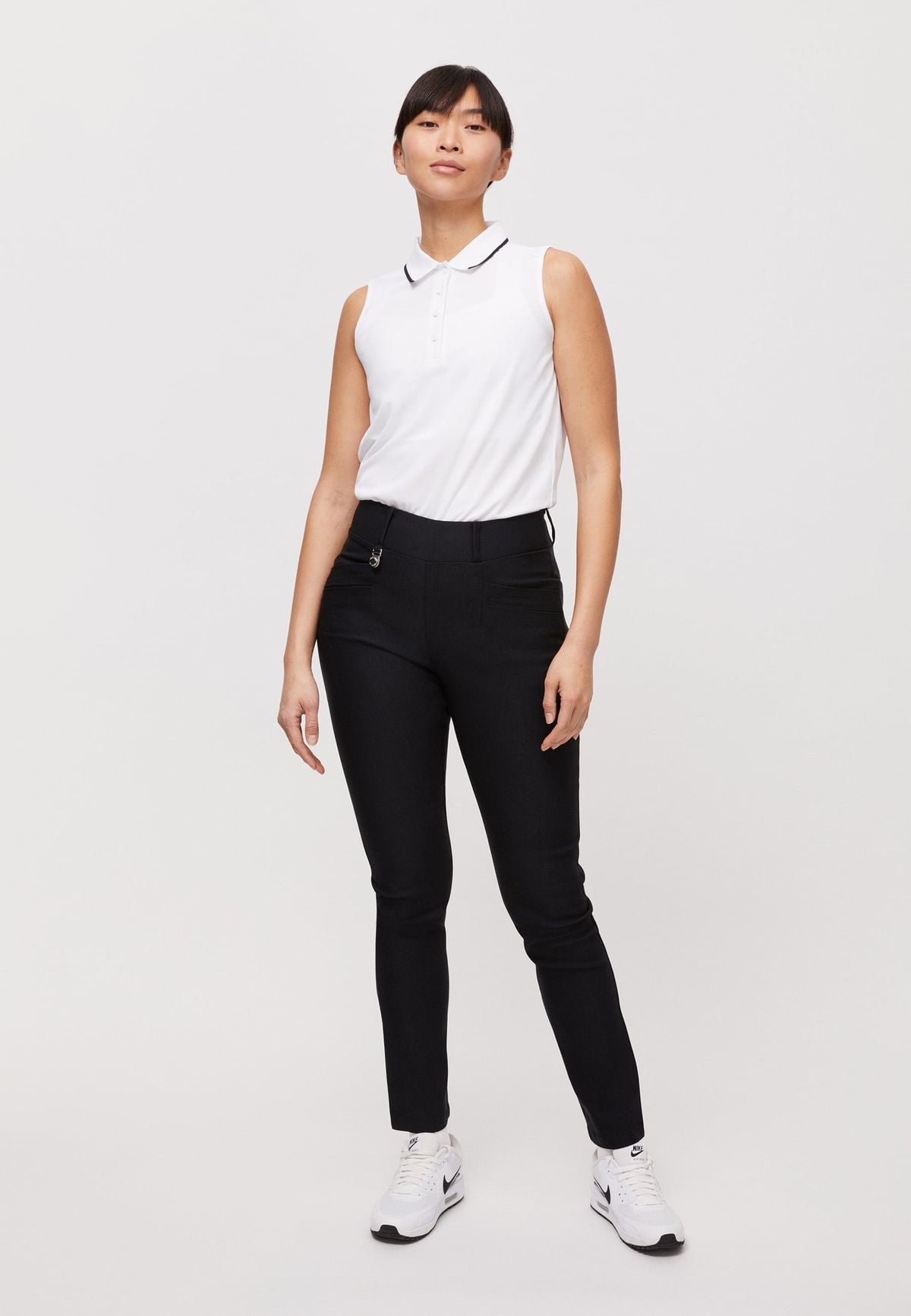 Miriam Sleeveless Poloshirt, White