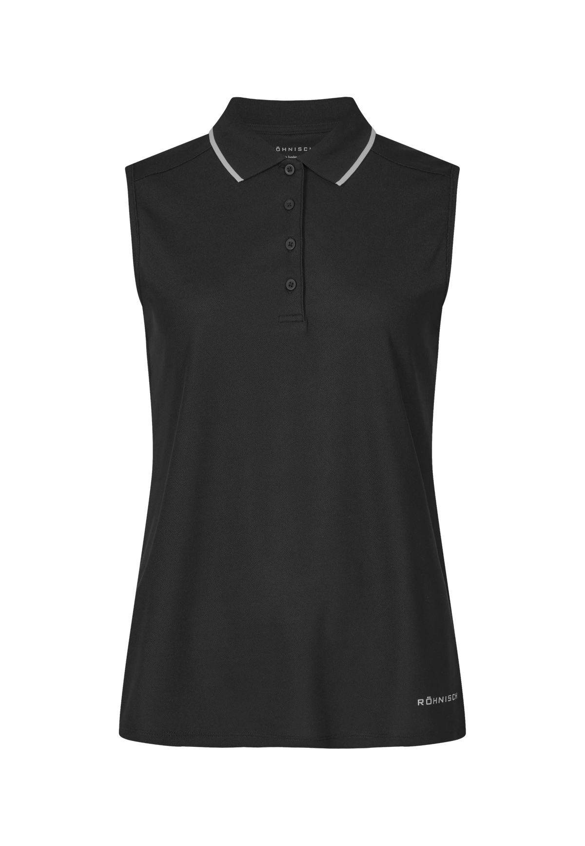 Miriam Sleeveless Poloshirt, Black