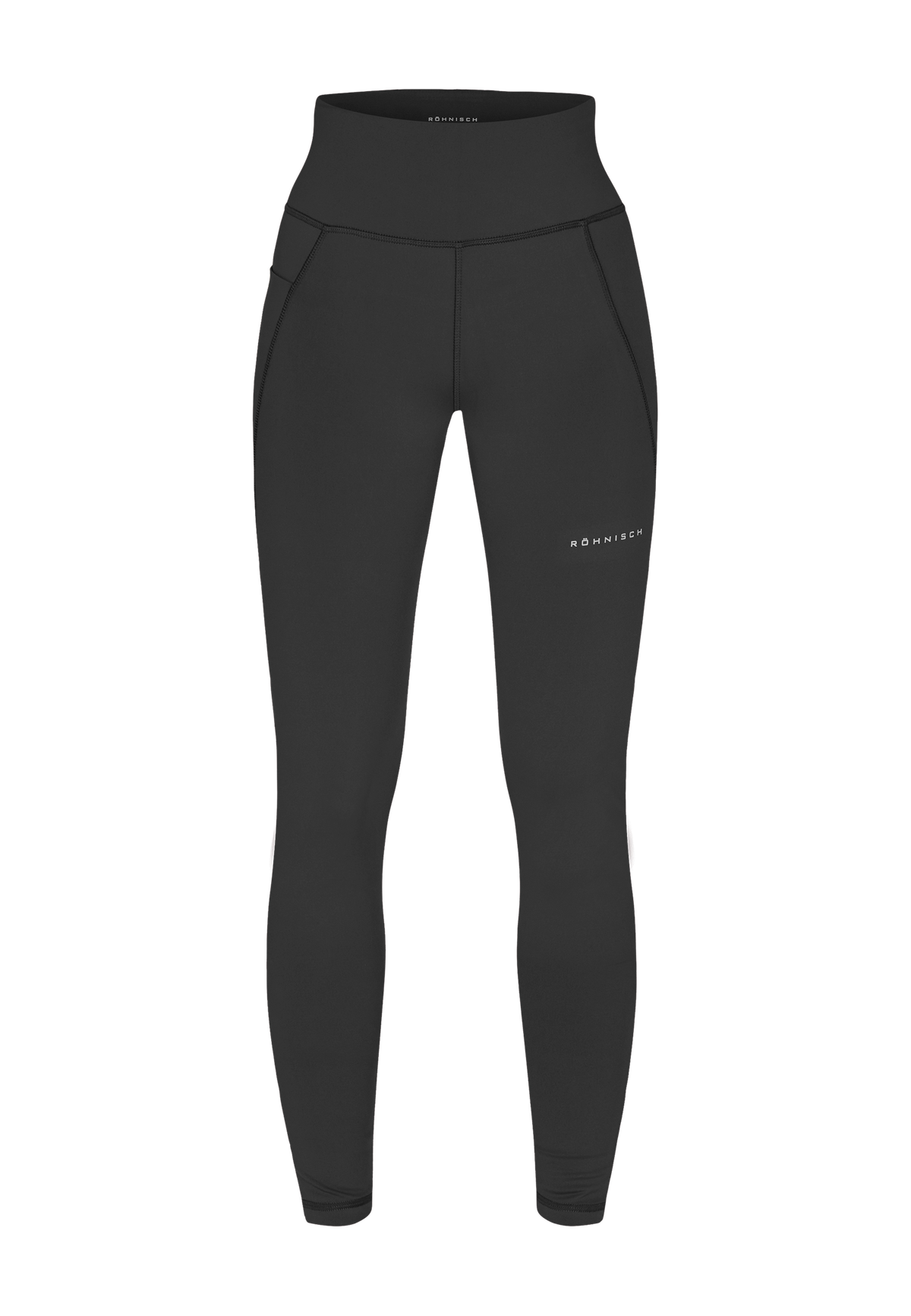 Flattering Curved High Waist Tights, Black