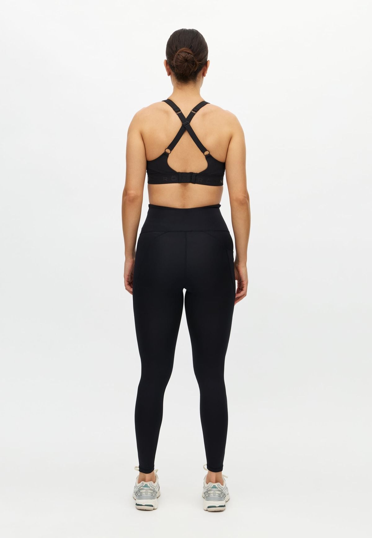Flattering Curved High Waist Tights, Black
