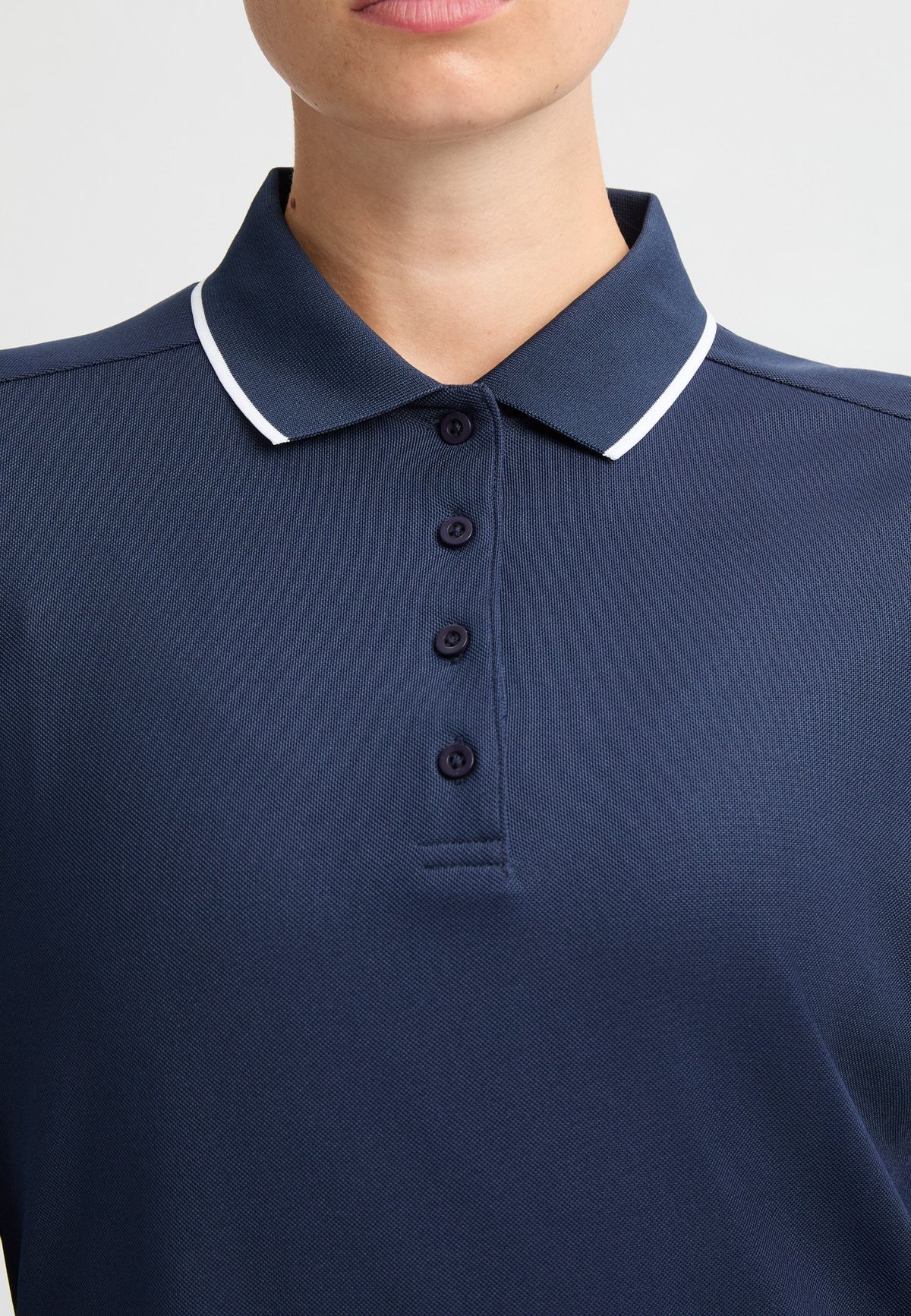 Miriam Long Sleeve Poloshirt, Navy