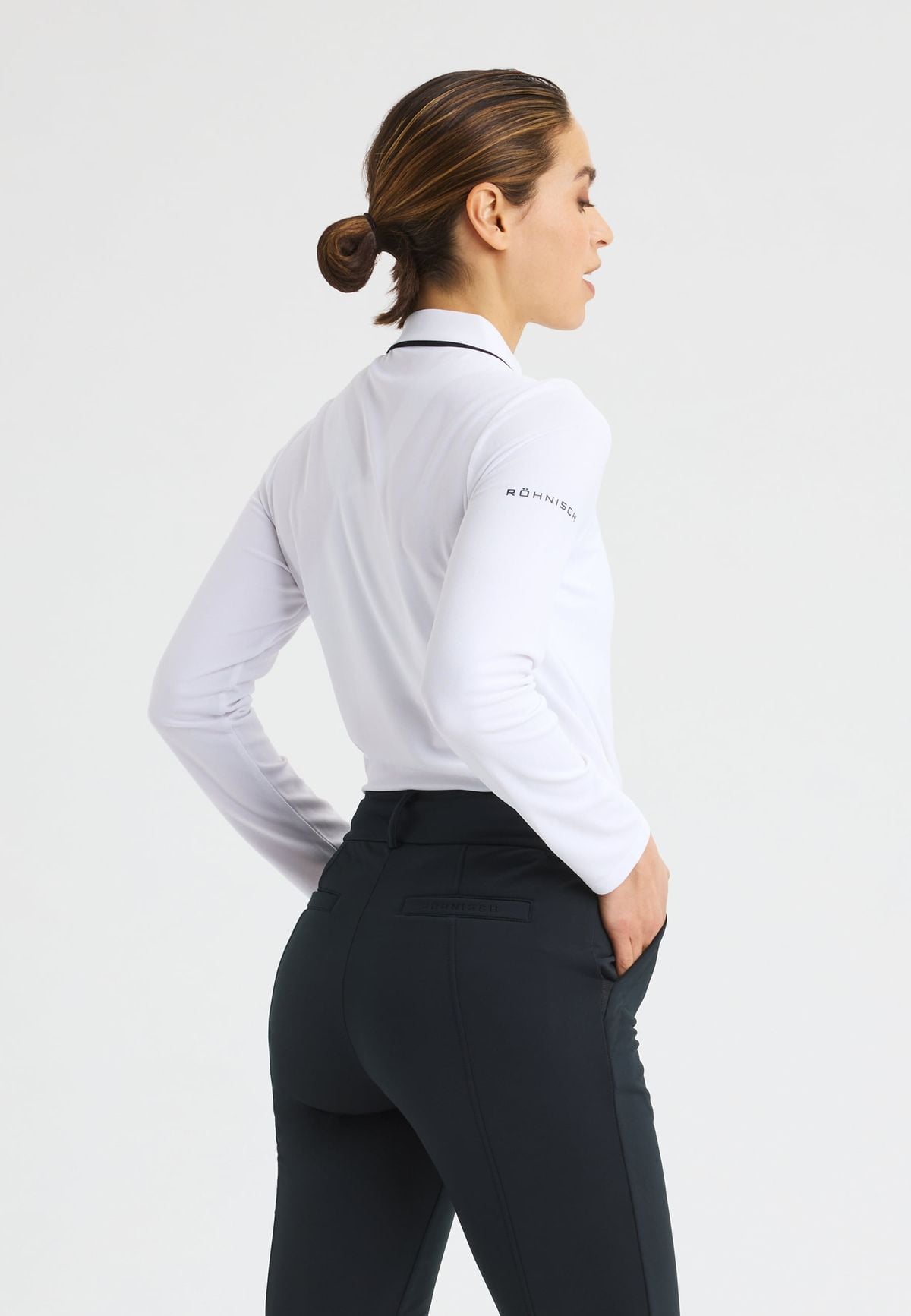 Miriam Long Sleeve Poloshirt, White