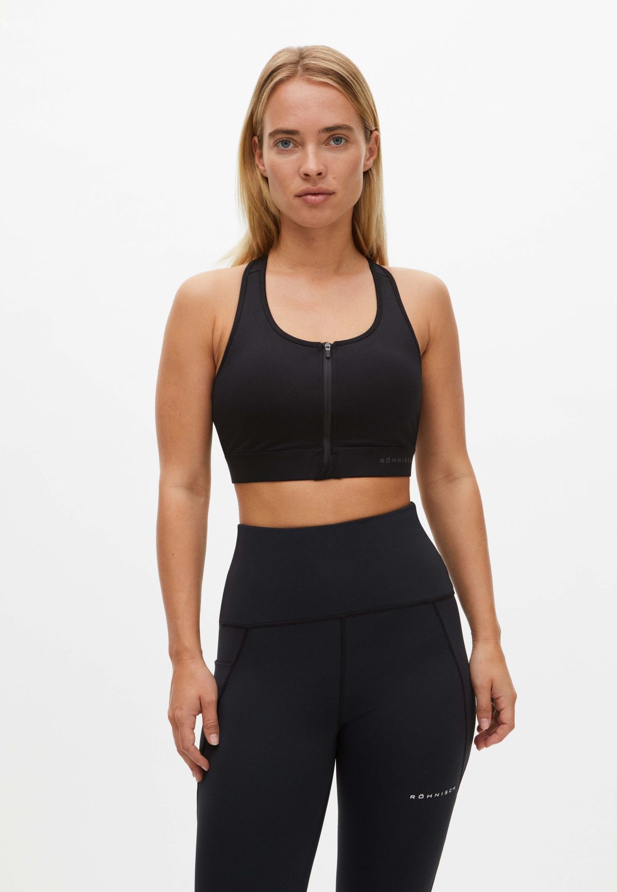 Front Zip Sportsbra, Black