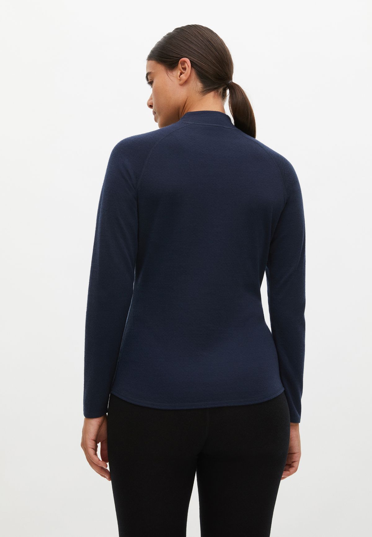 Ally merino base top, Navy