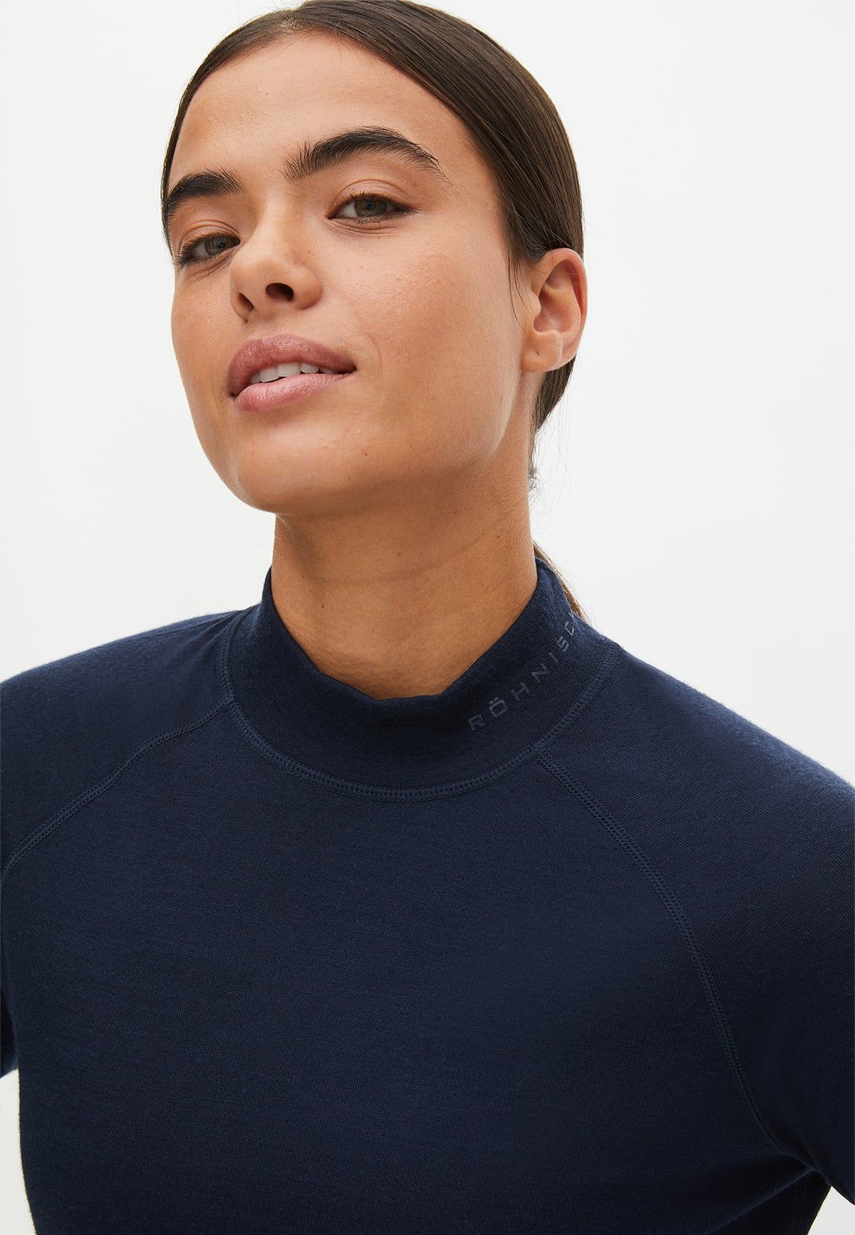 Ally merino base top, Navy