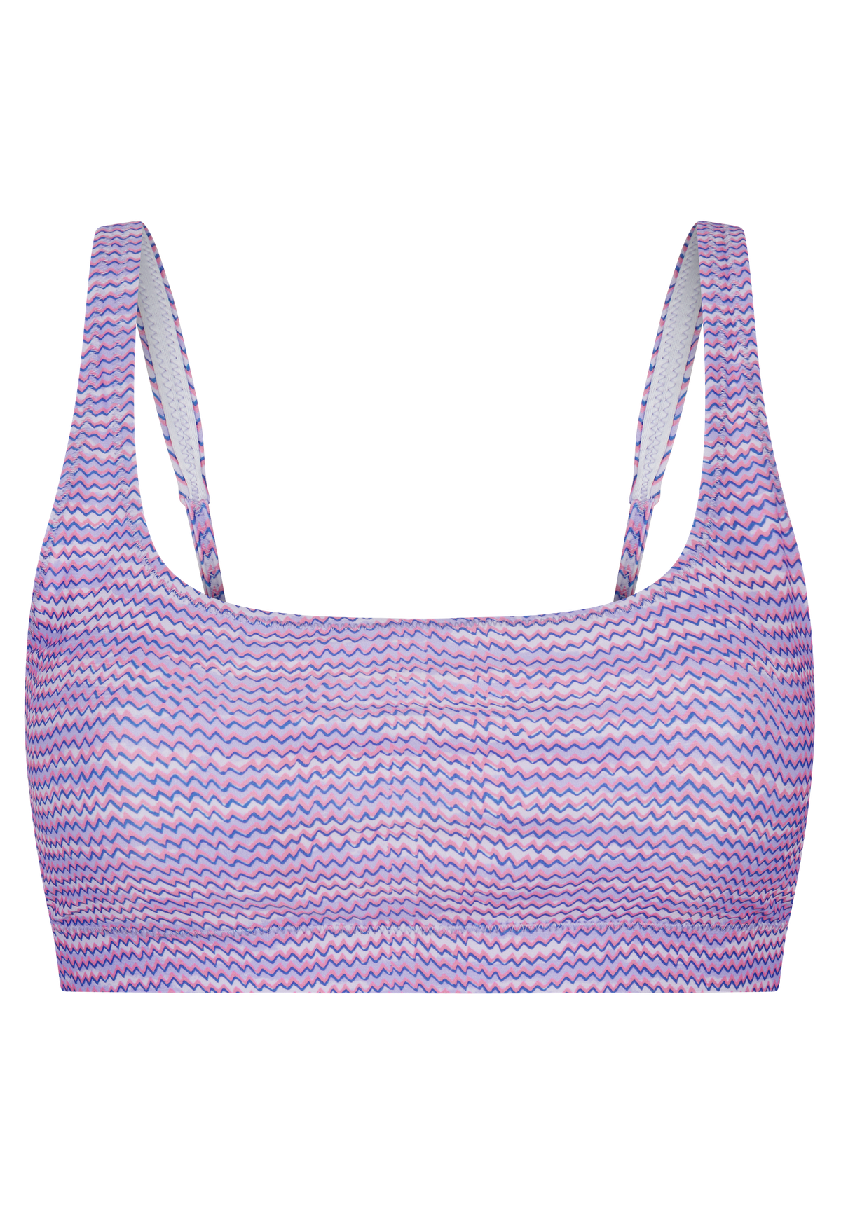 Nife Bikini Top, Zigzag Purple