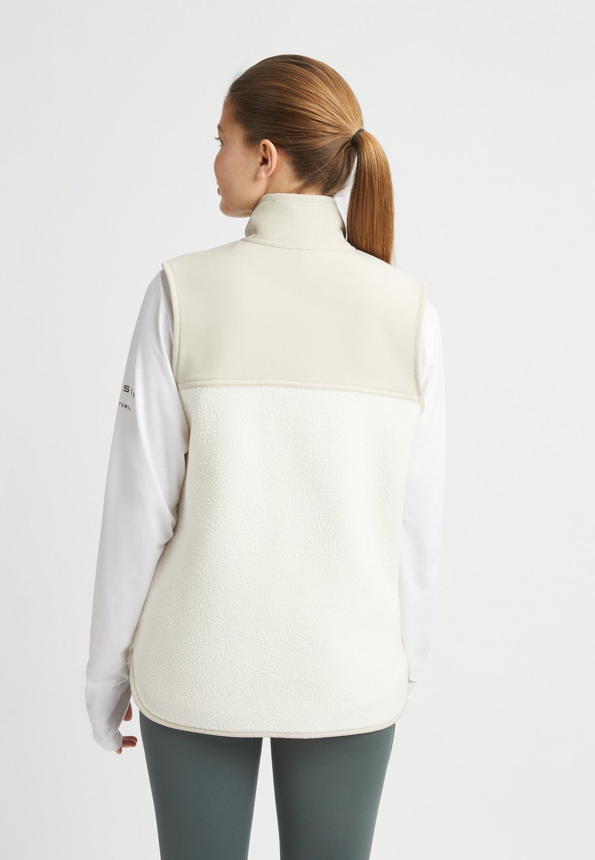 Phoebe Pile Vest, Peyote Beige