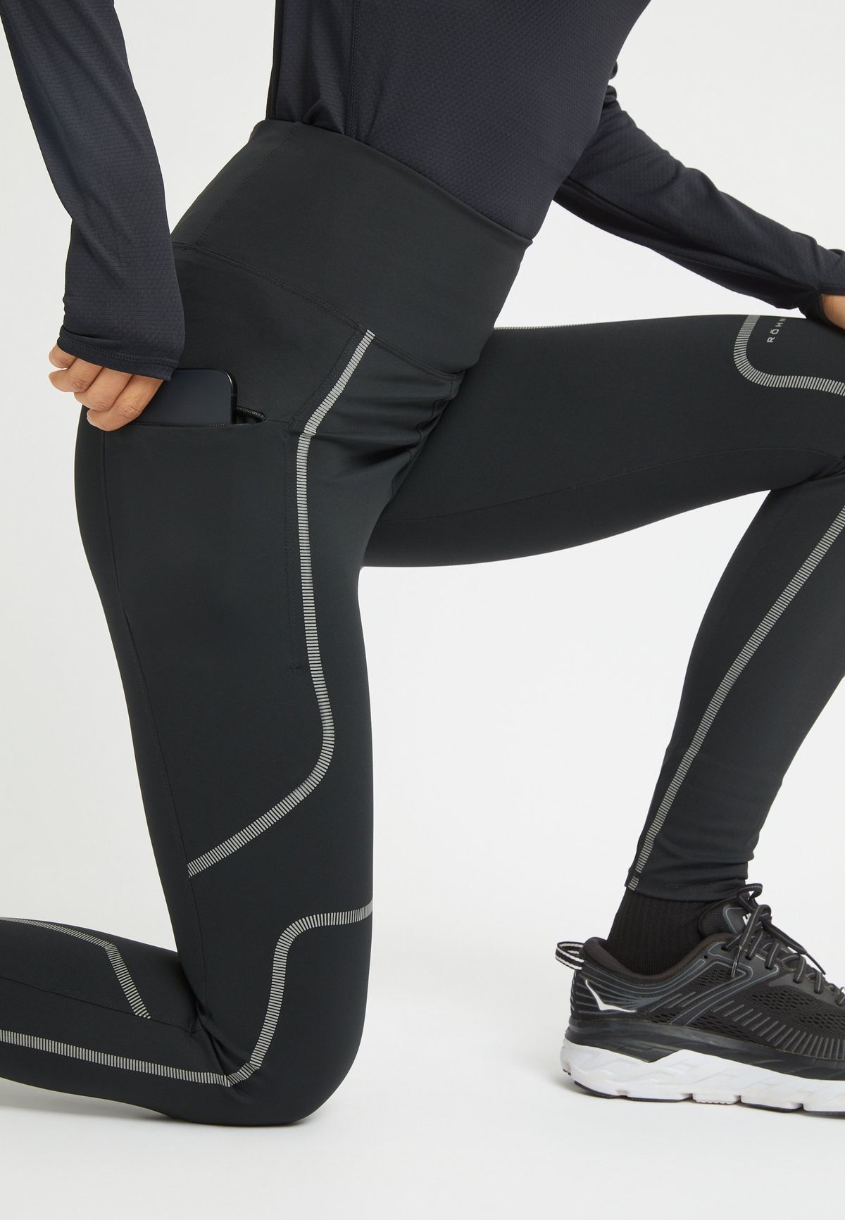 Shape Reflective Tights, Black