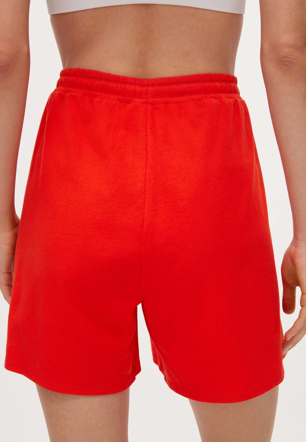 Cotton Retro Shorts, Fiery Red